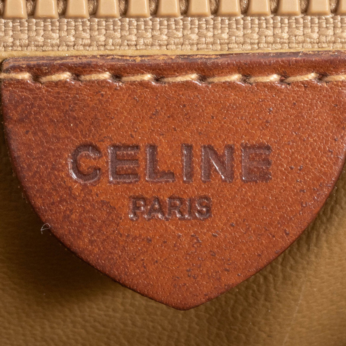 Celine Macadam Beige Brown Pvc Leather Handbag Tote Bag (Pre-Owned)
