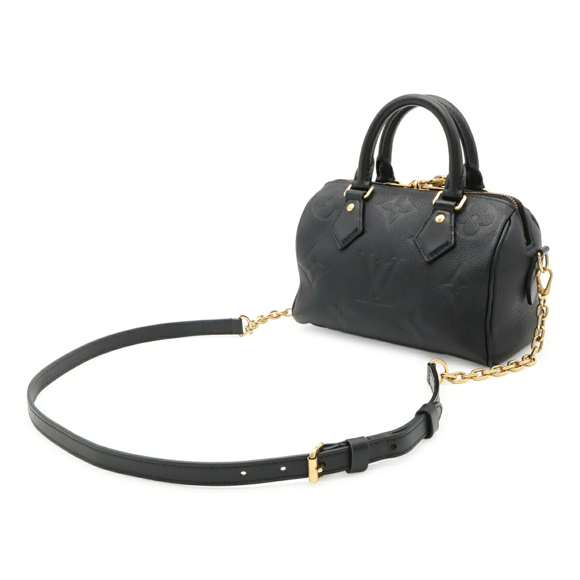 Louis Vuitton Black Noir Leather Handbag Shoulder Bag (Pre-Owned)