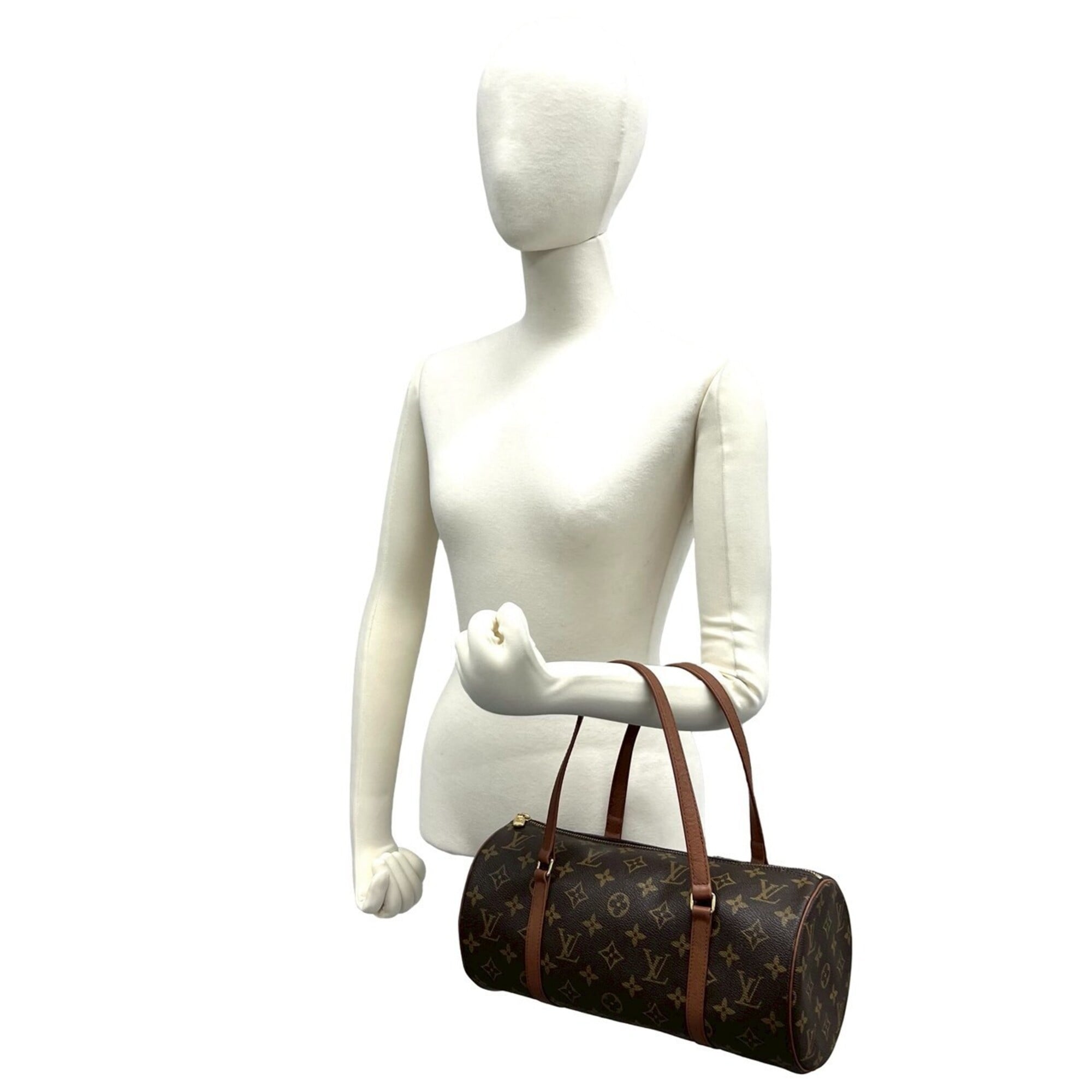 Louis Vuitton Brown Pvc Leather Boston Bag Handbag (Pre-Owned)