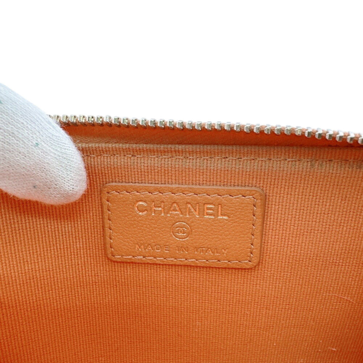 Chanel Orange Coin Purse/Coin Case (Pre-Owned)