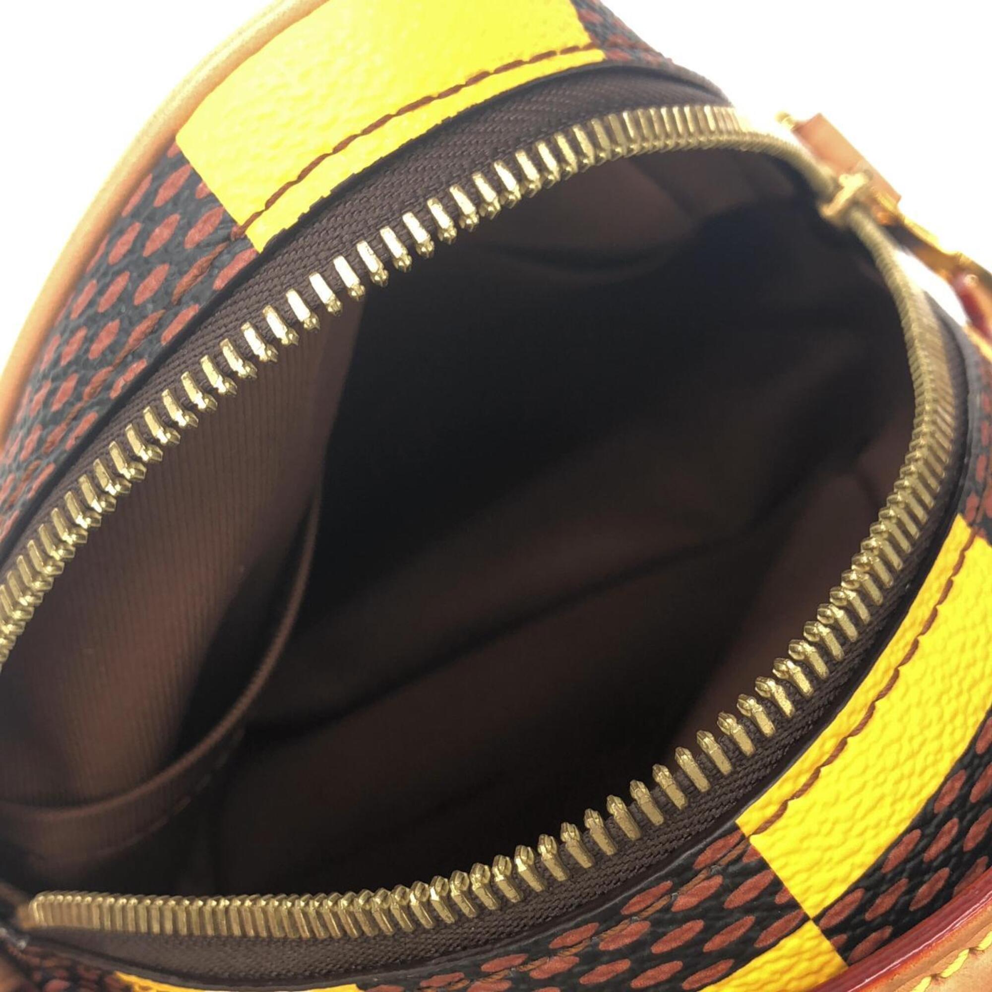 Louis Vuitton Damier Canvas Ebene Jaune Coated Canvas Shoulder Bag (Pre-Owned)