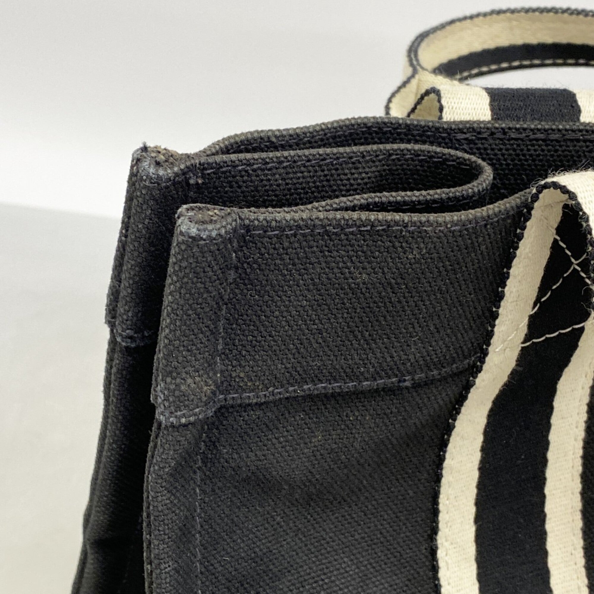 Hermes Black Canvas Tote Bag (Pre-Owned)