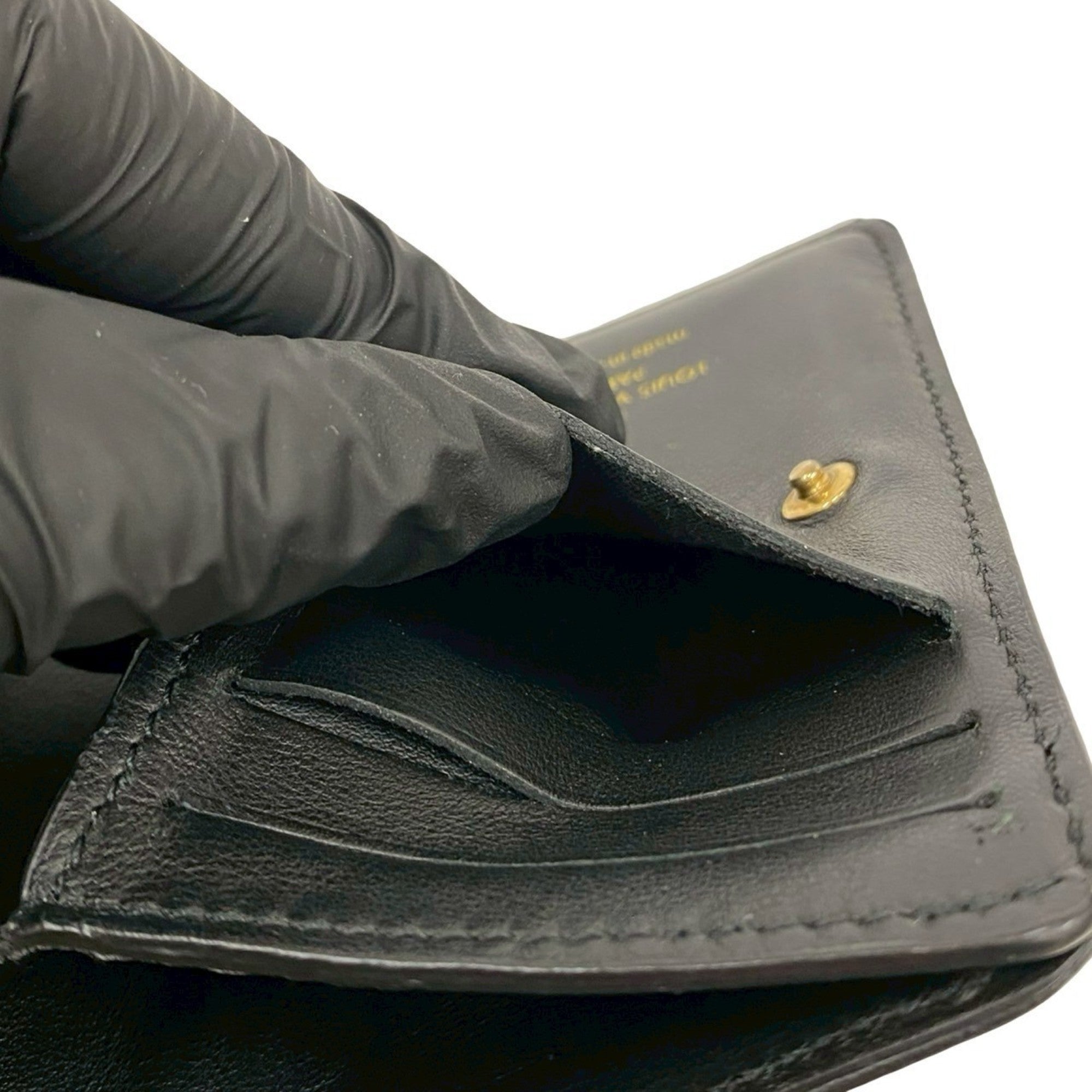 Louis Vuitton Black Leather Wallet (Bi-Fold) (Pre-Owned)