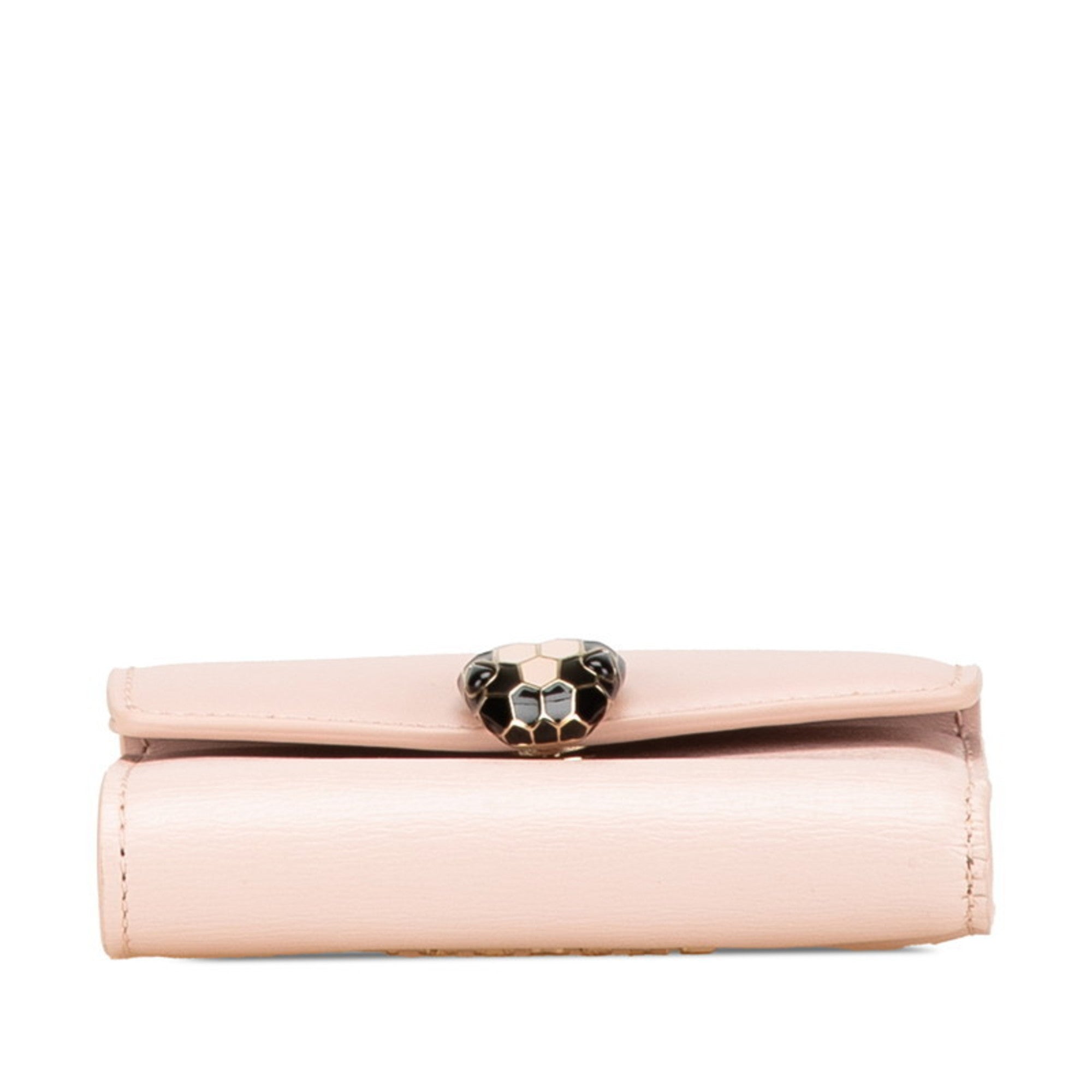 Bvlgari Pink Leather Wallet (Tri-Fold) (Pre-Owned)