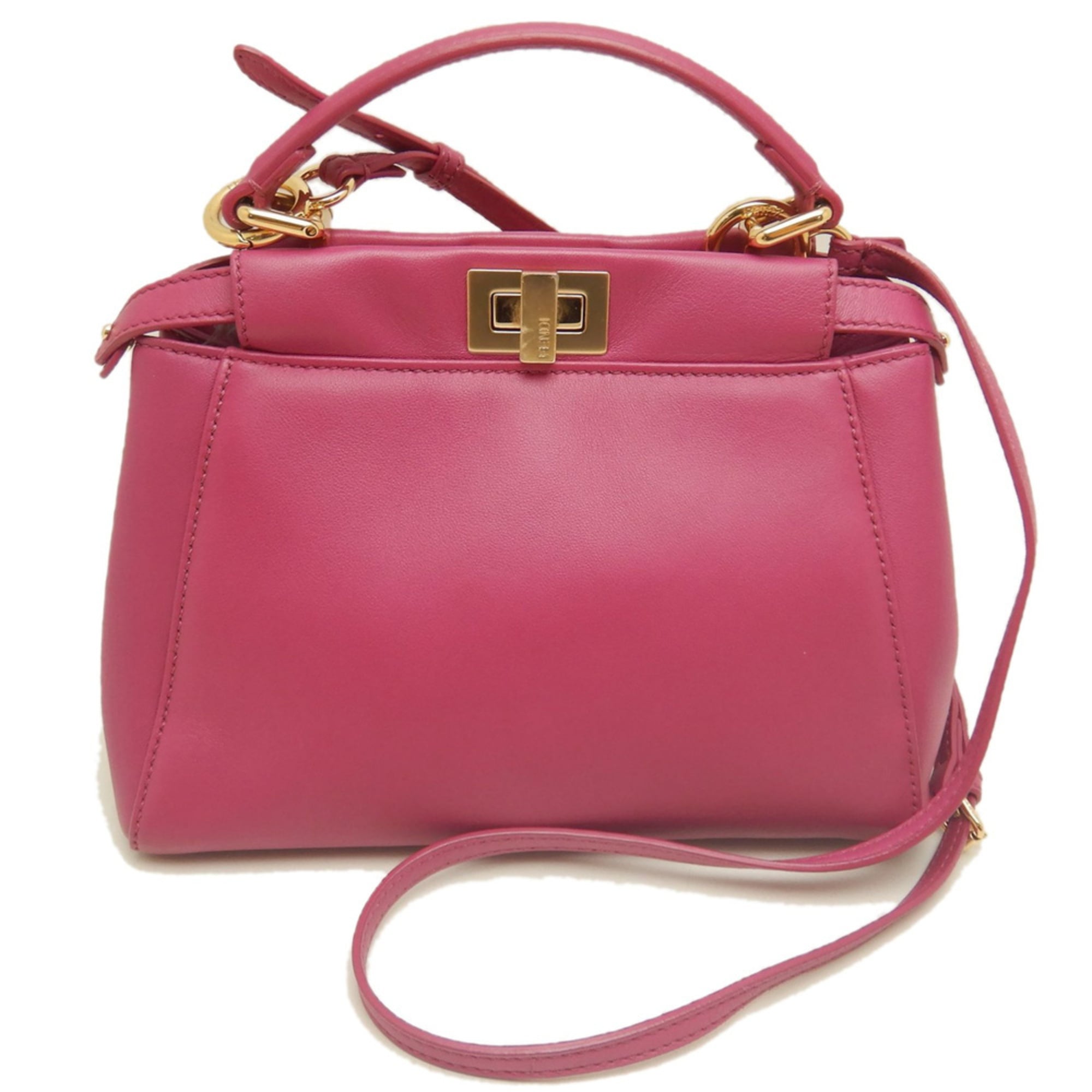 Fendi Pink Leather Handbag (Pre-Owned)