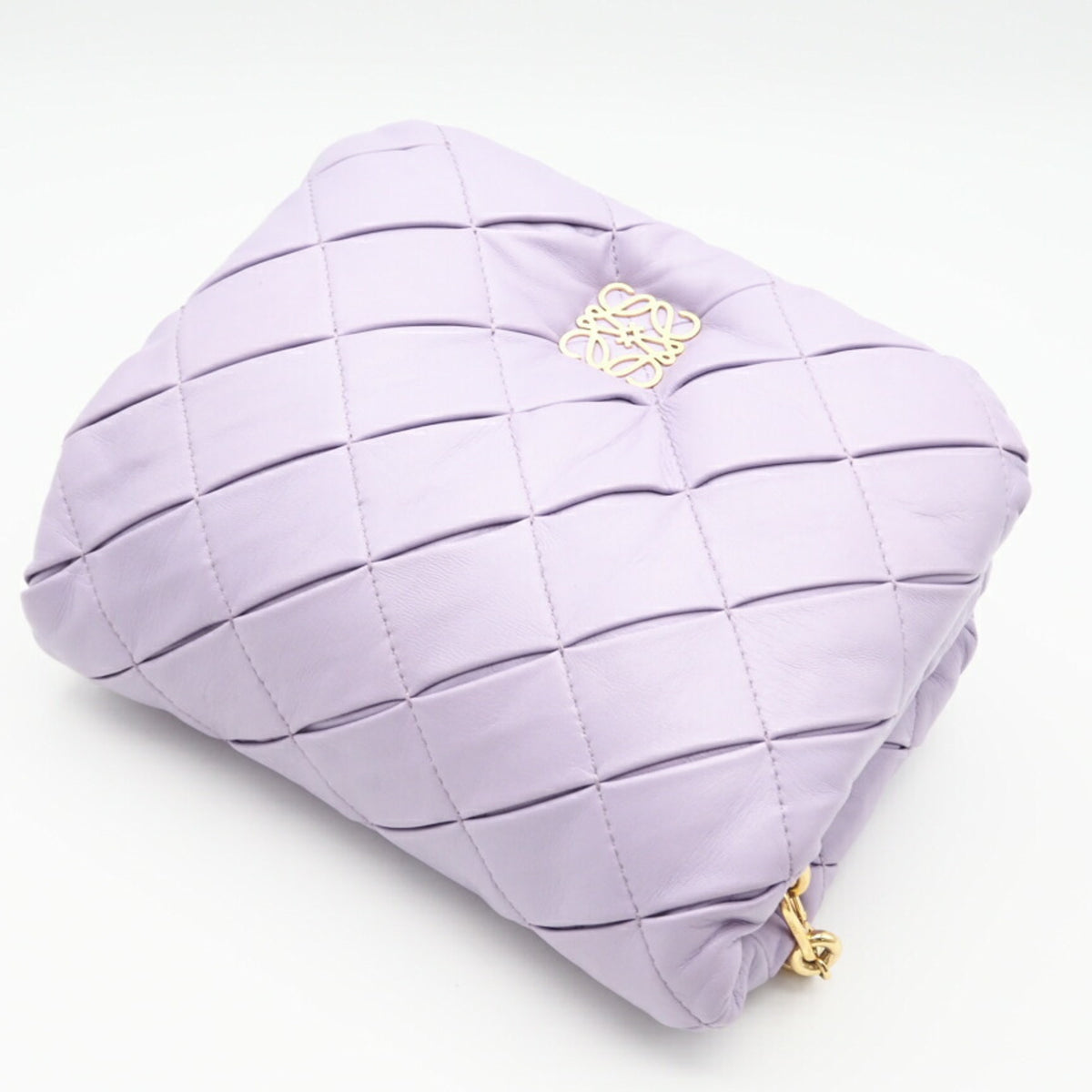 Loewe Purple Leather Shoulder Bag (Pre-Owned)