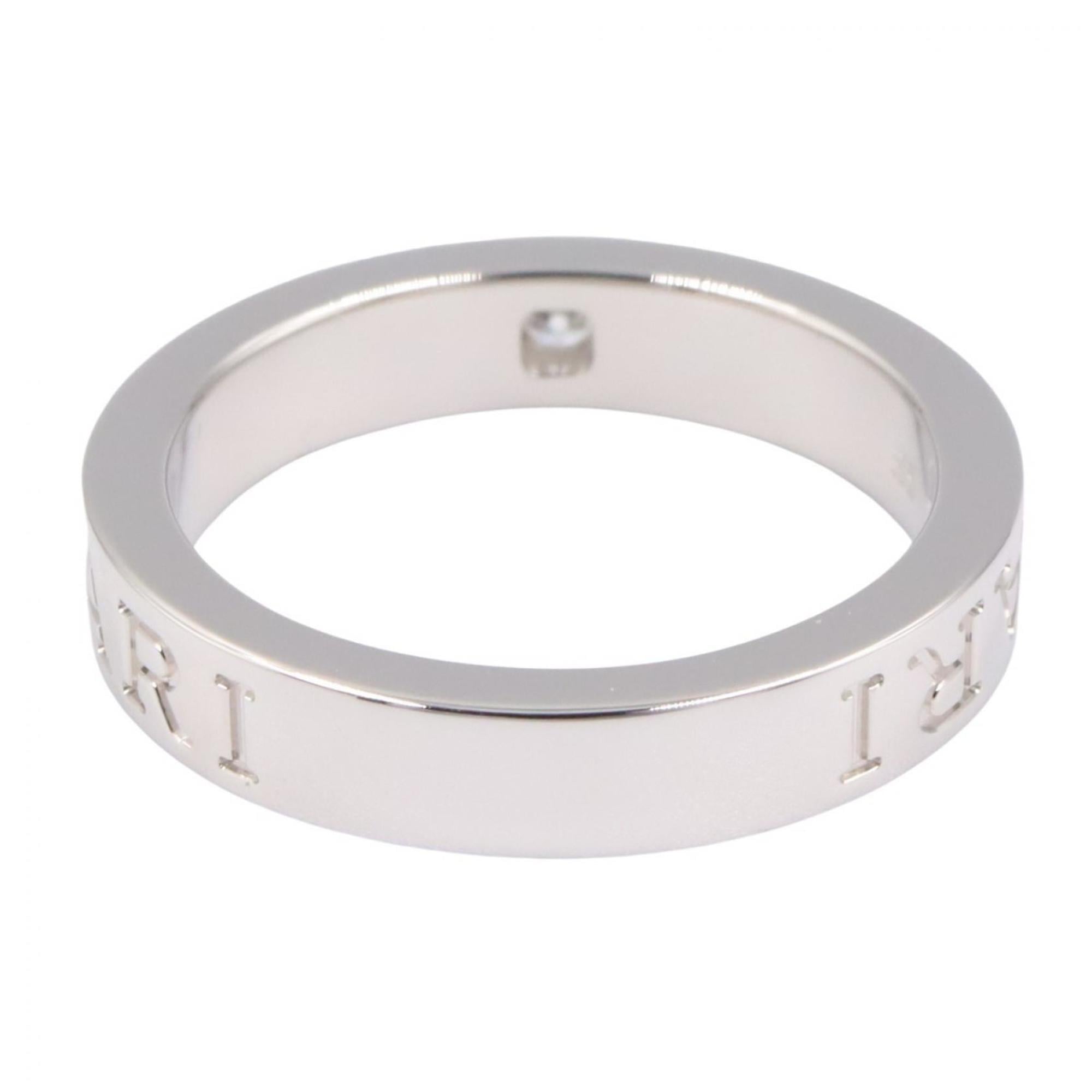 Bvlgari Silver Clear White Gold (18K) Band Ring (Pre-Owned)