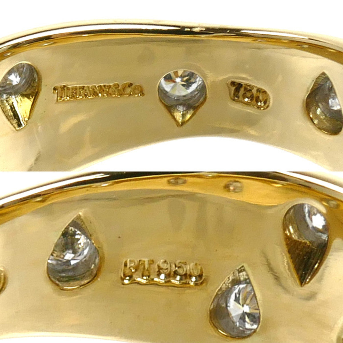 Tiffany Yellow Gold (18K) Platinum 900 Band Ring (Pre-Owned)