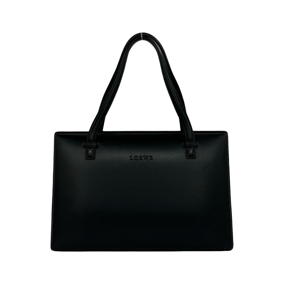 Loewe Black Leather Boston Bag Handbag (Pre-Owned)