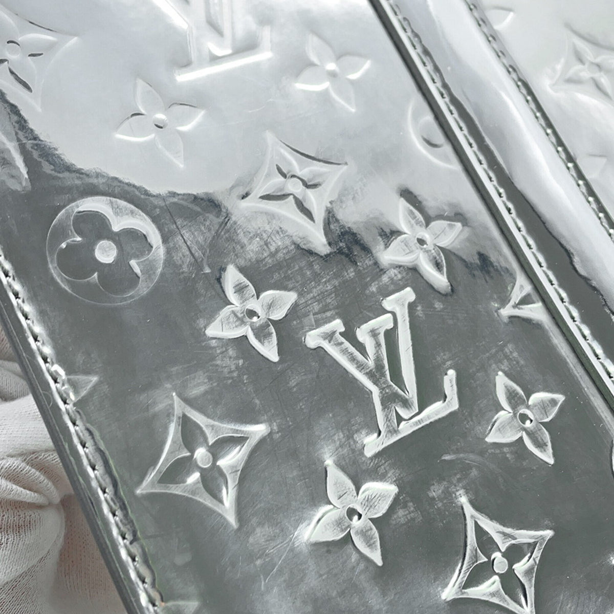 Louis Vuitton Silver Handbag Shoulder Bag Tote Bag (Pre-Owned)