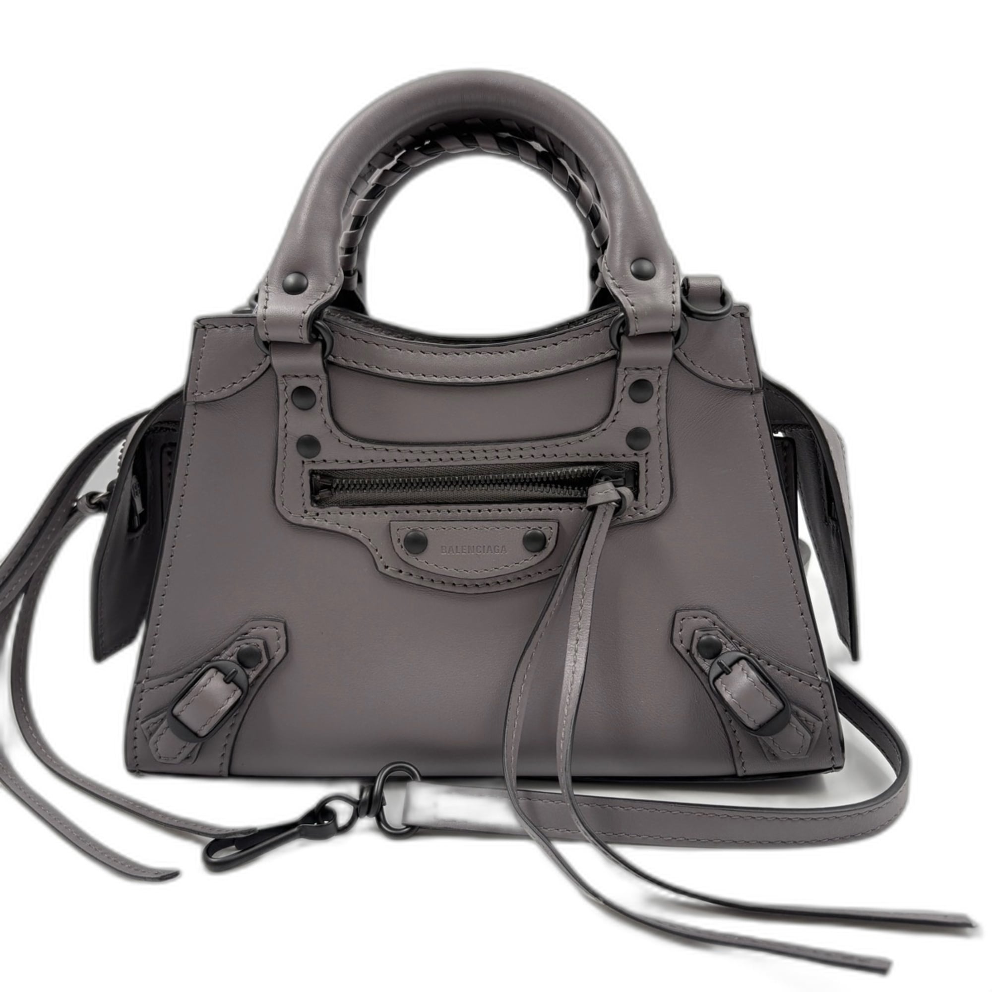 Balenciaga Gray Handbag Shoulder Bag (Pre-Owned)