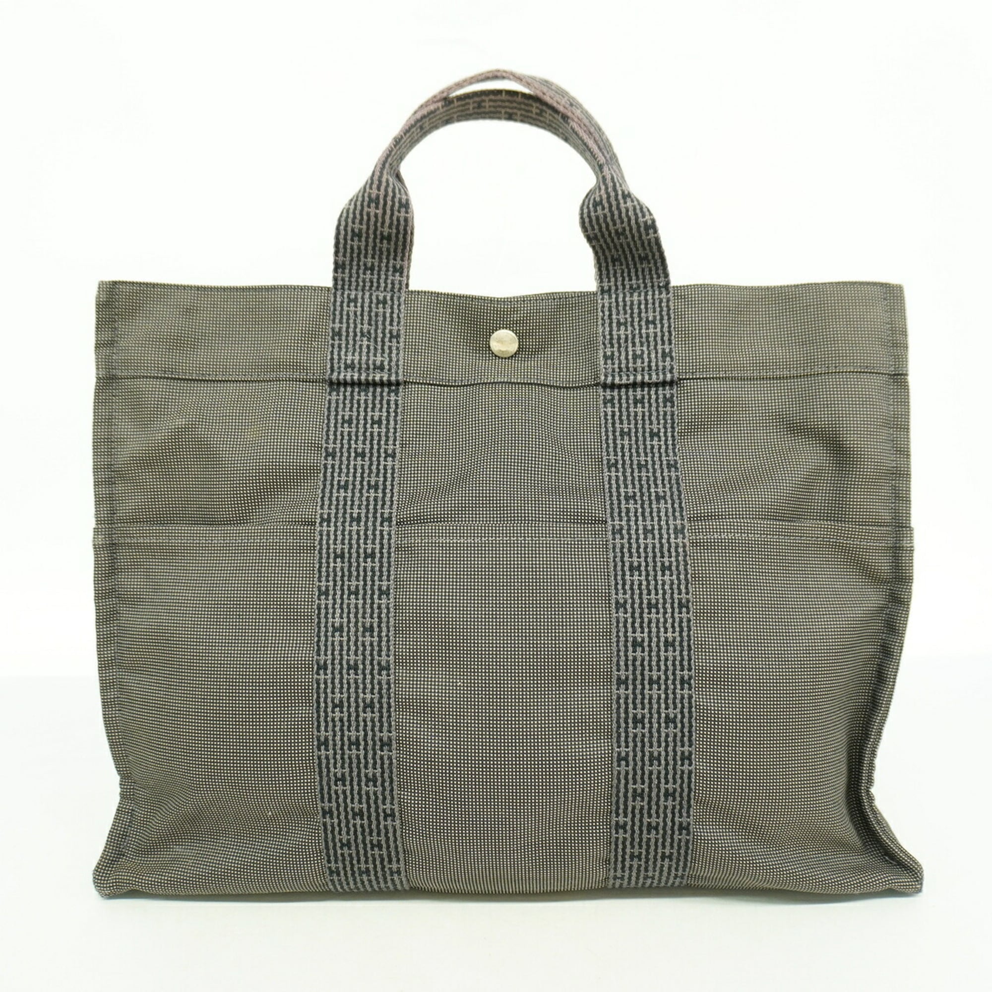 Hermes Gray Nylon Tote Bag (Pre-Owned)
