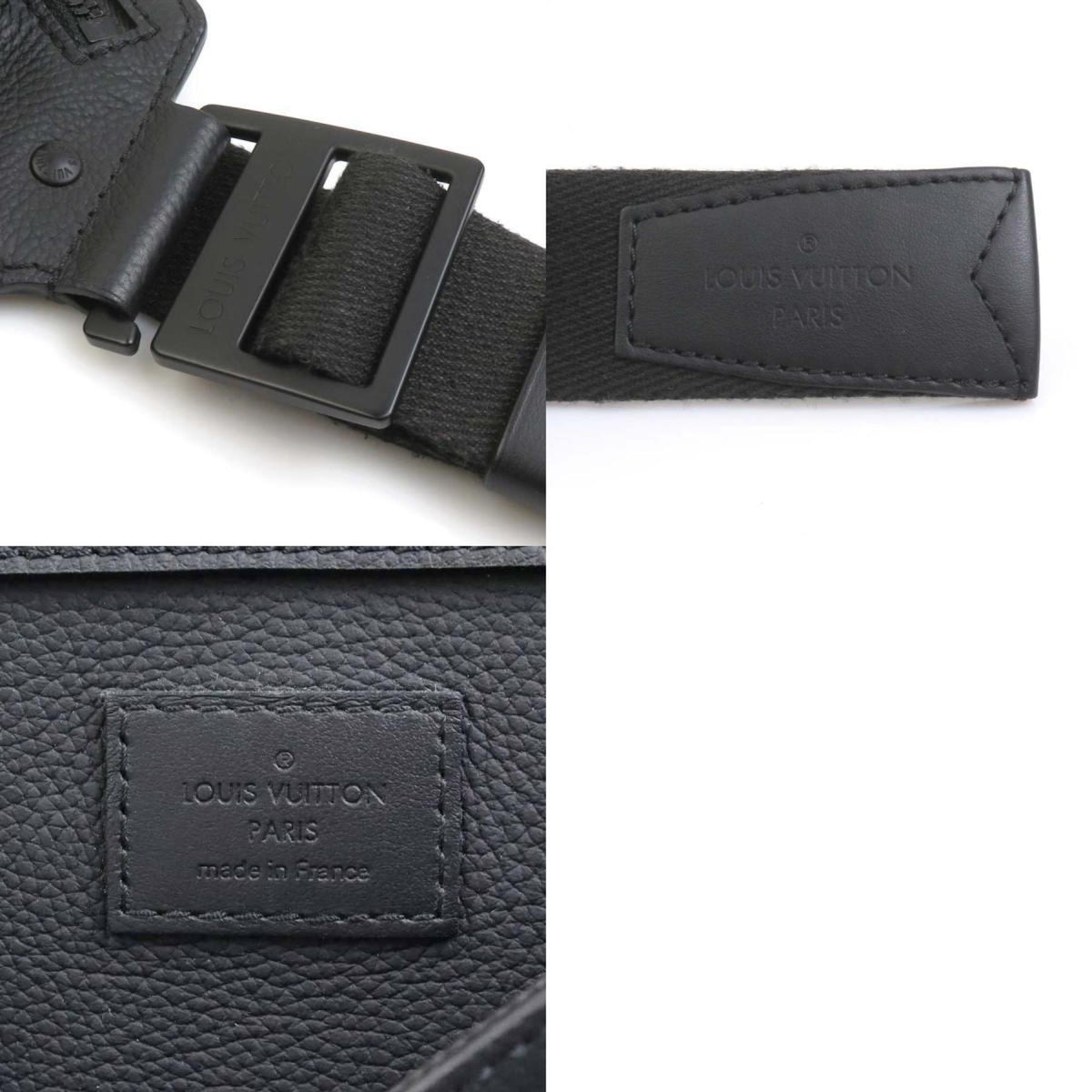 Louis Vuitton Black Leather Sling Bag (Pre-Owned)