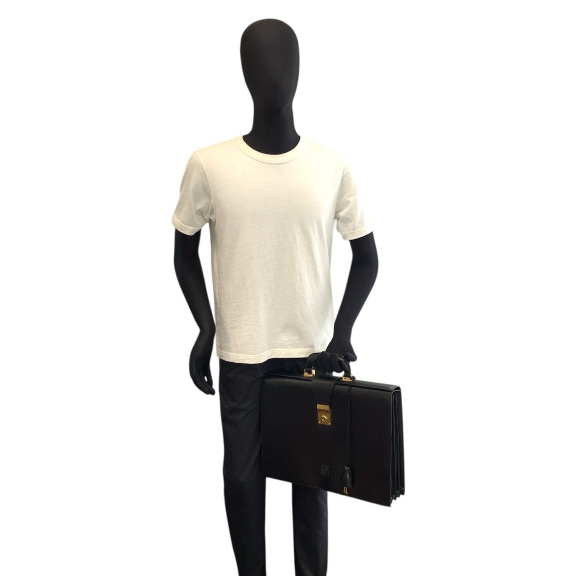 Loewe Black Leather Briefcase (Pre-Owned)