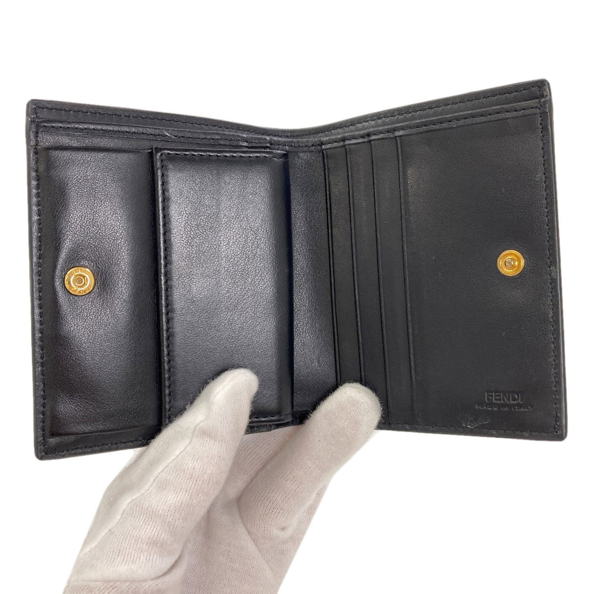 Fendi Black Leather Wallet (Bi-Fold) (Pre-Owned)