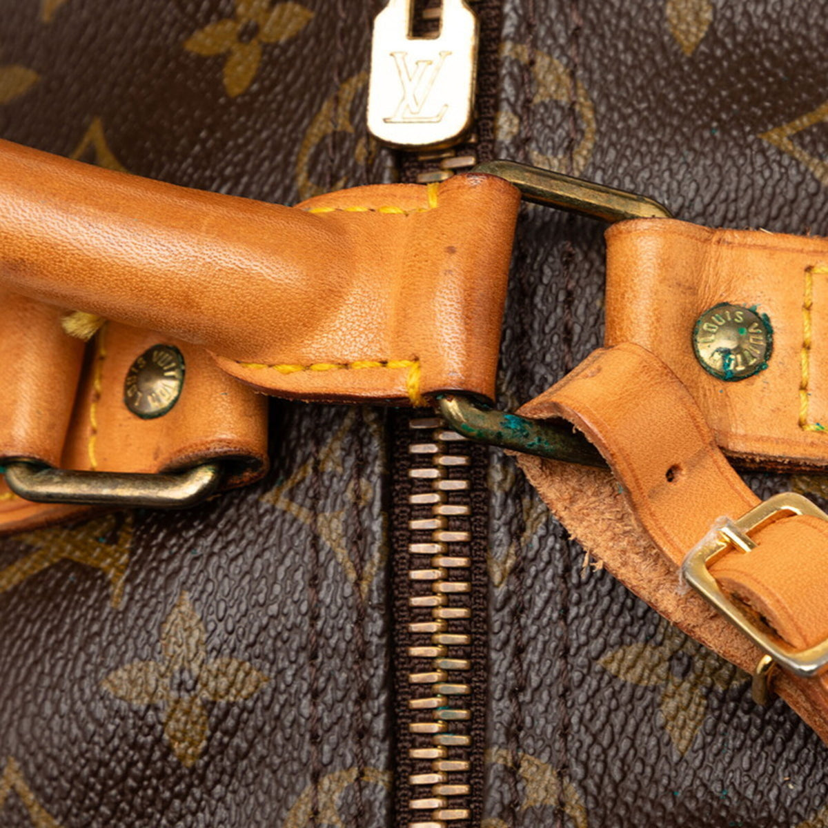 Louis Vuitton Brown Pvc Leather Boston Bag (Pre-Owned)