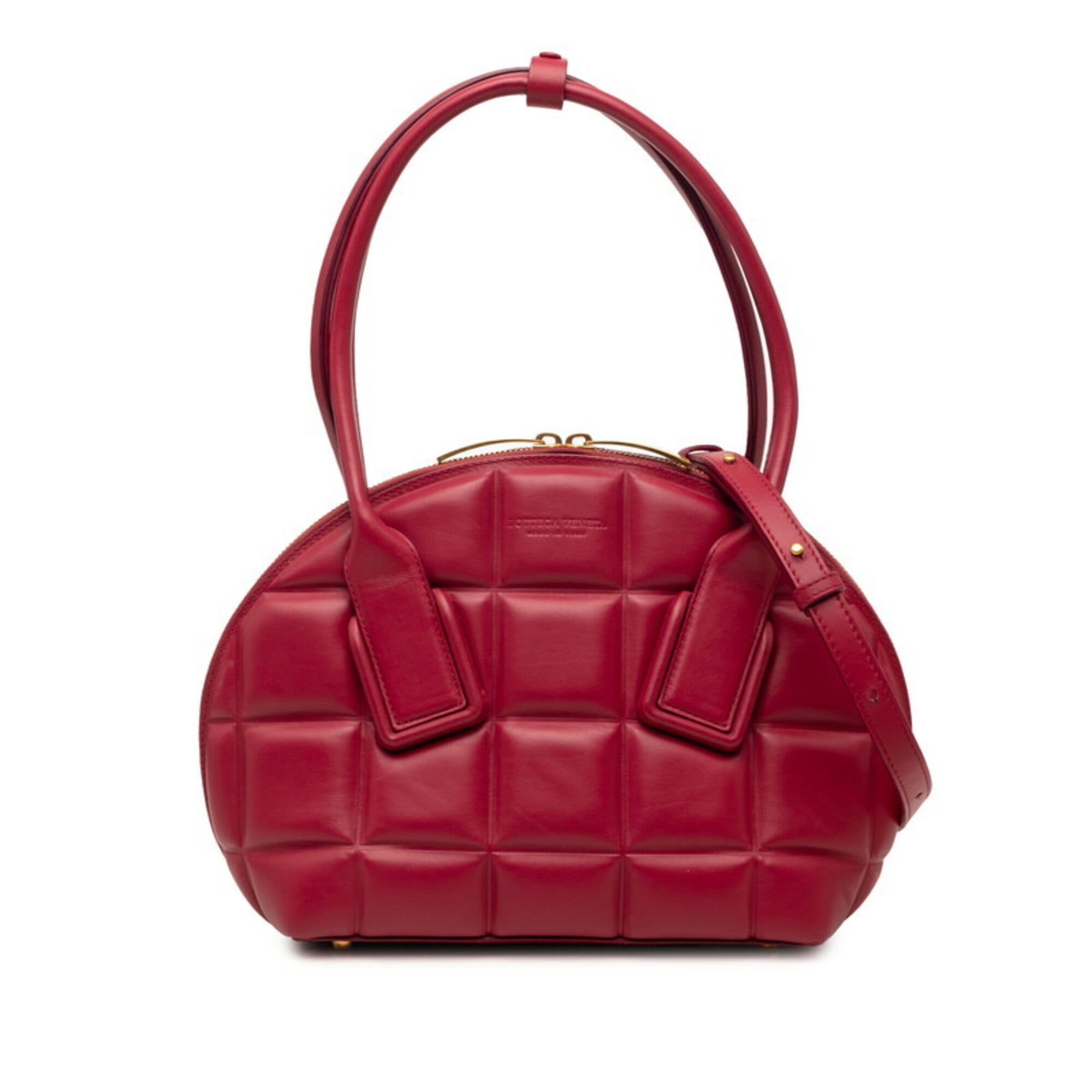 Bottega Veneta Red Color Leather Handbag Shoulder Bag (Pre-Owned)