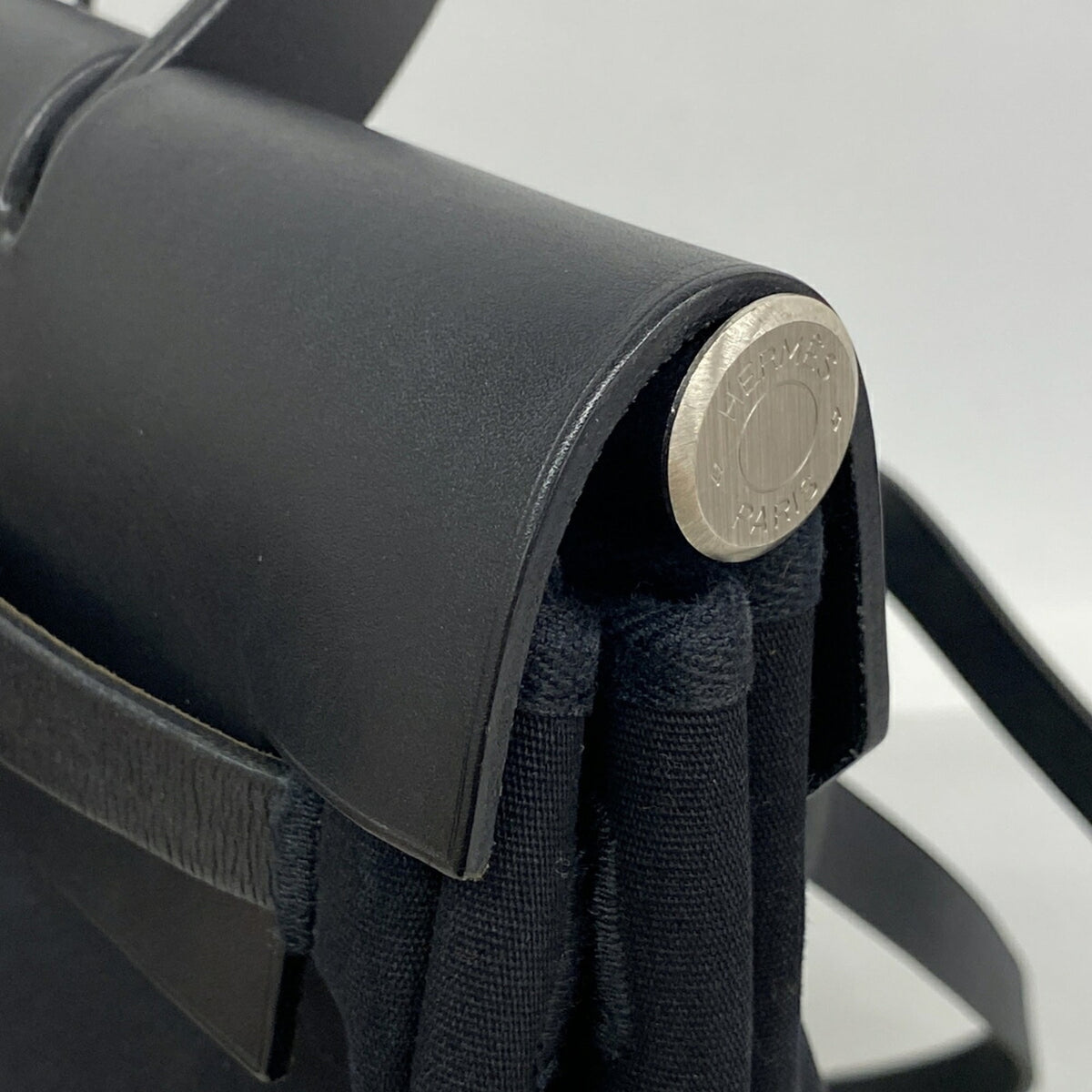 Hermes Black Toile Officier Backpack (Pre-Owned)