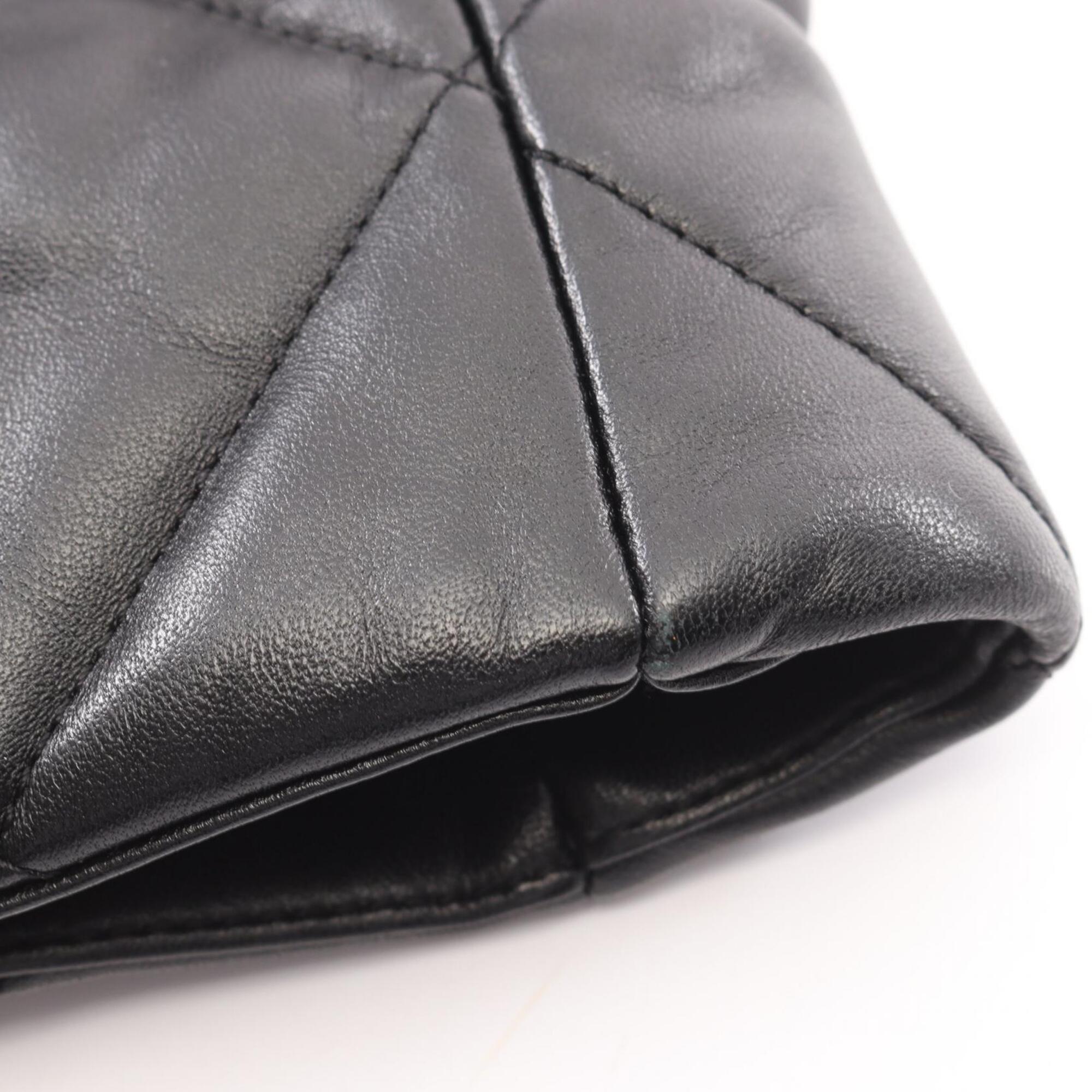Chanel Black Leather Handbag Shoulder Bag (Pre-Owned)
