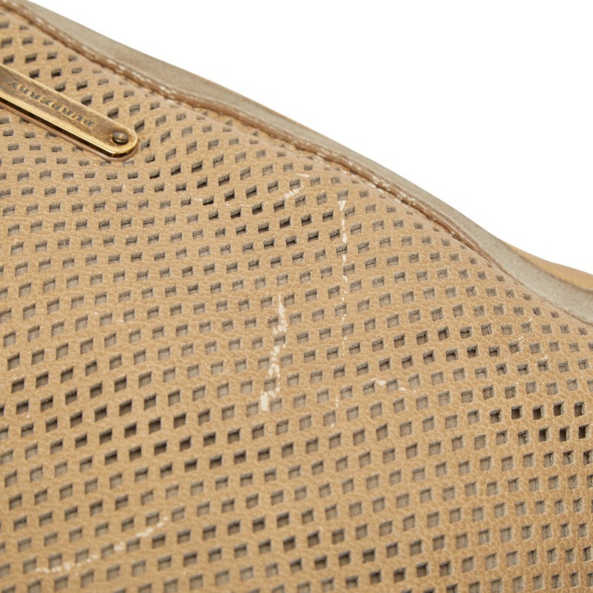 Burberry Beige Leather Handbag Shoulder Bag (Pre-Owned)
