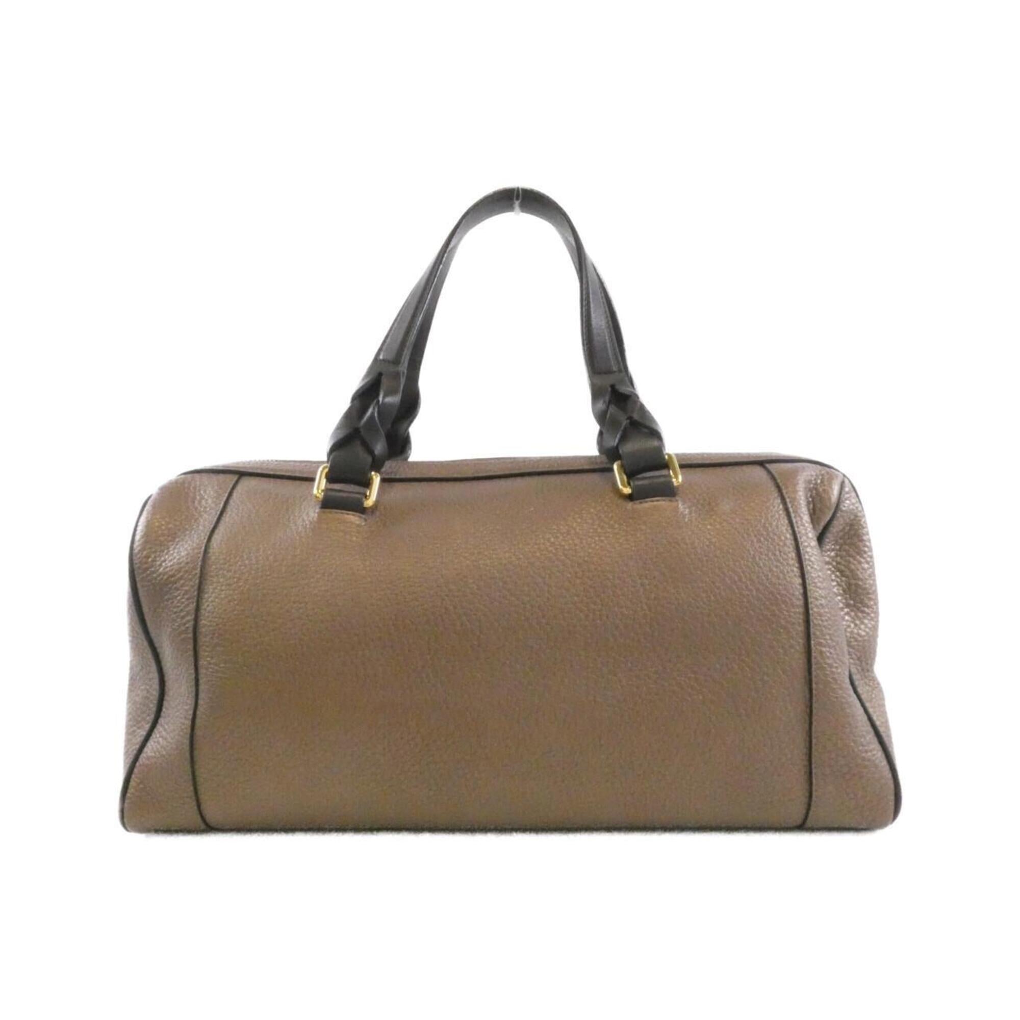 Loewe Bronze Leather Boston Bag (Pre-Owned)