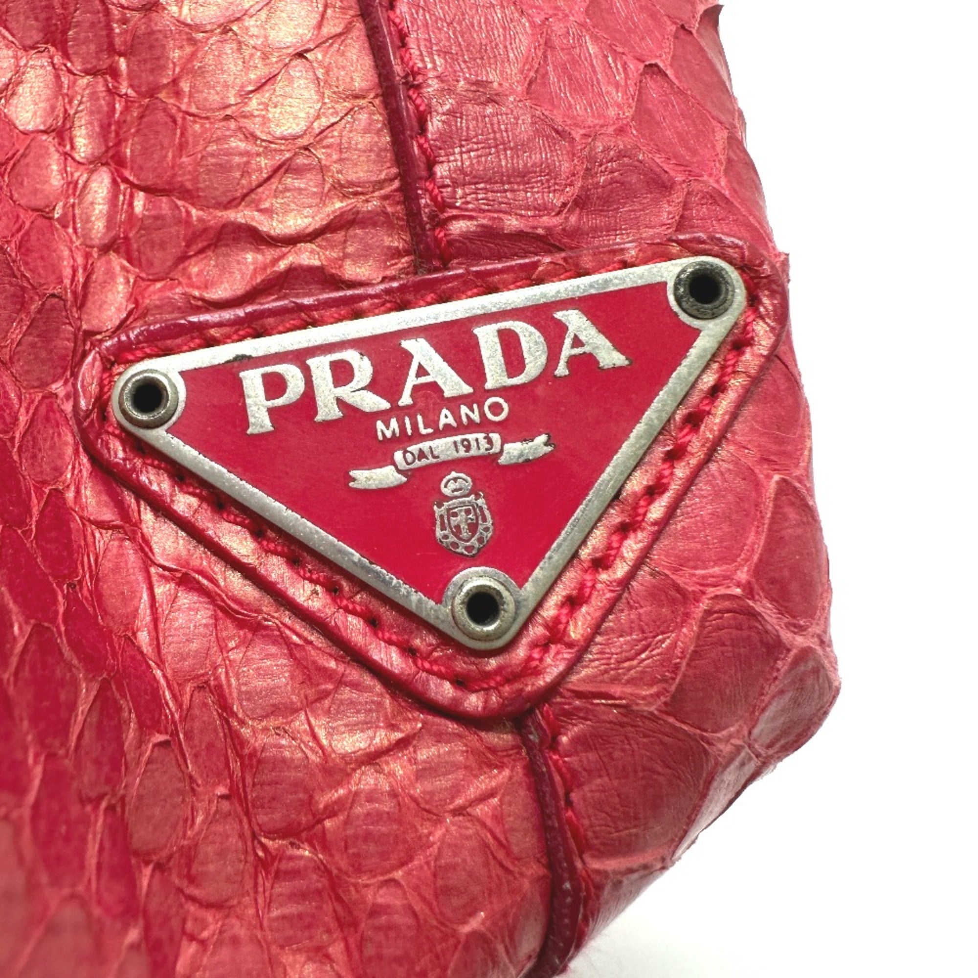 Prada Pink Leather Tote Bag (Pre-Owned)