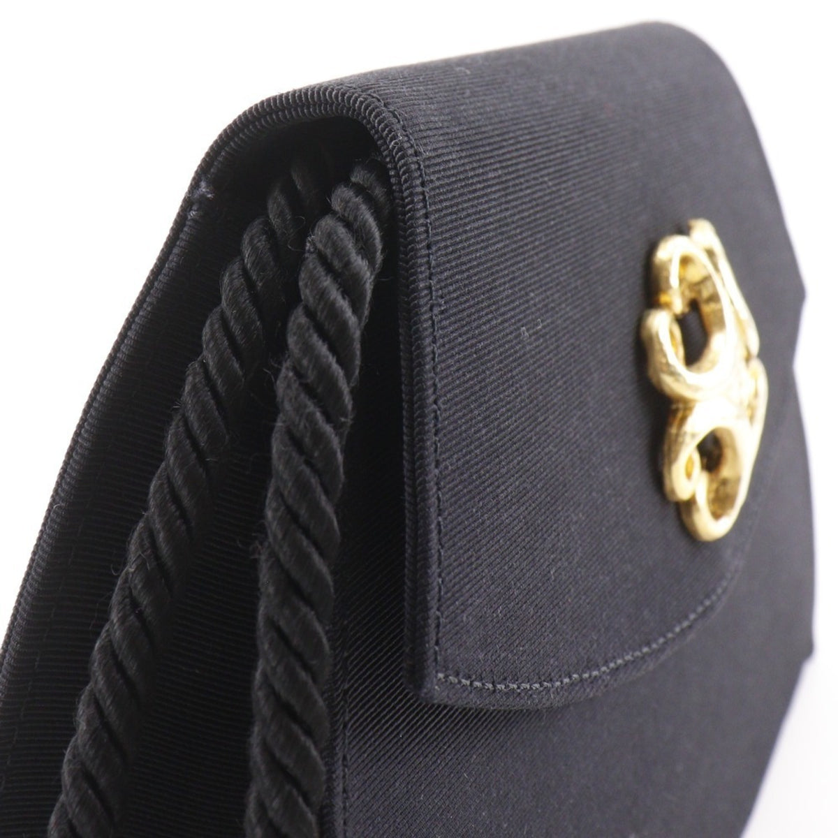 Yves Saint Laurent Black Cotton Shoulder Bag (Pre-Owned)