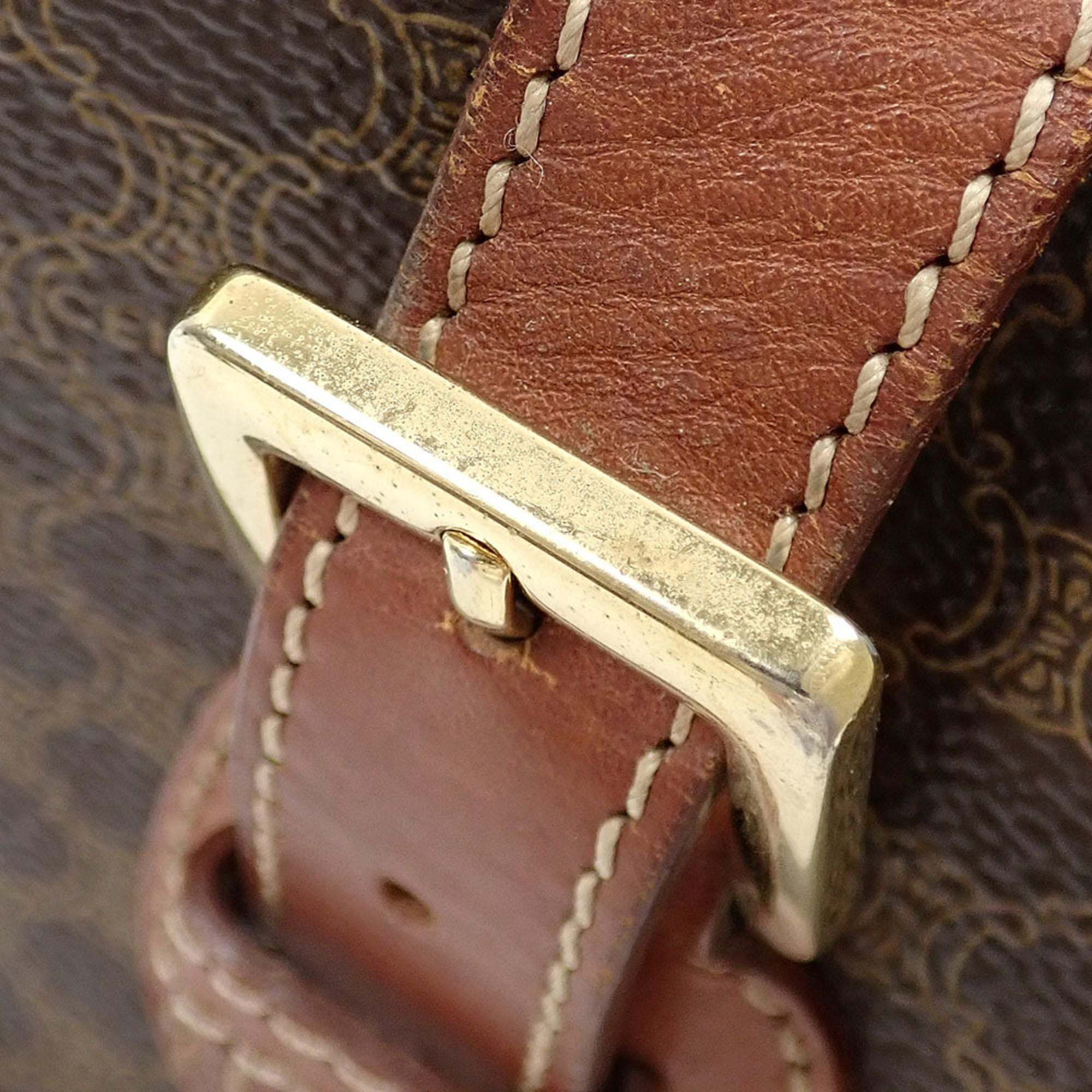 Celine Macadam Brown Leather Shoulder Bag (Pre-Owned)