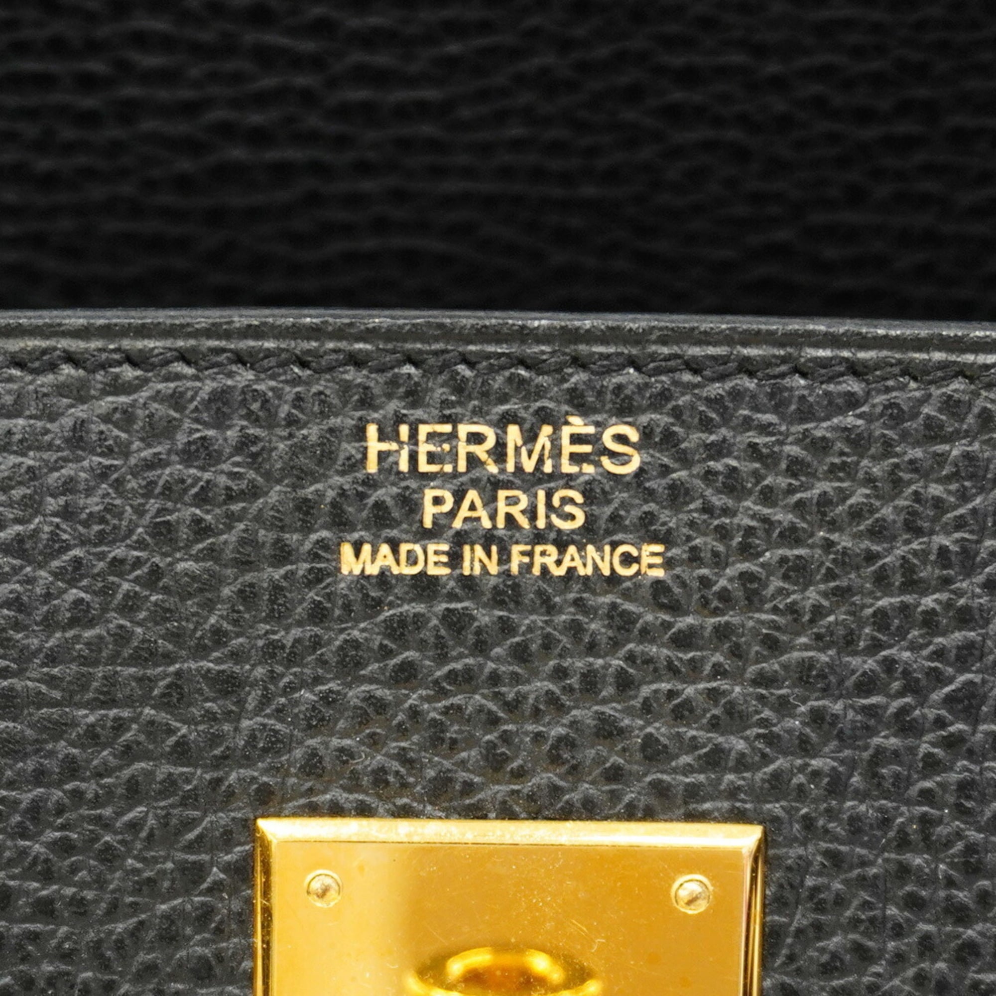 Hermes Black Togo Leather Handbag (Pre-Owned)