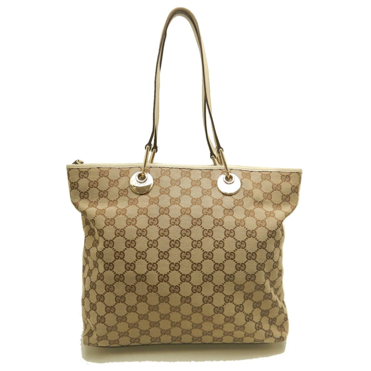 Gucci Gg Canvas Beige Gg Canvas Tote Bag (Pre-Owned)