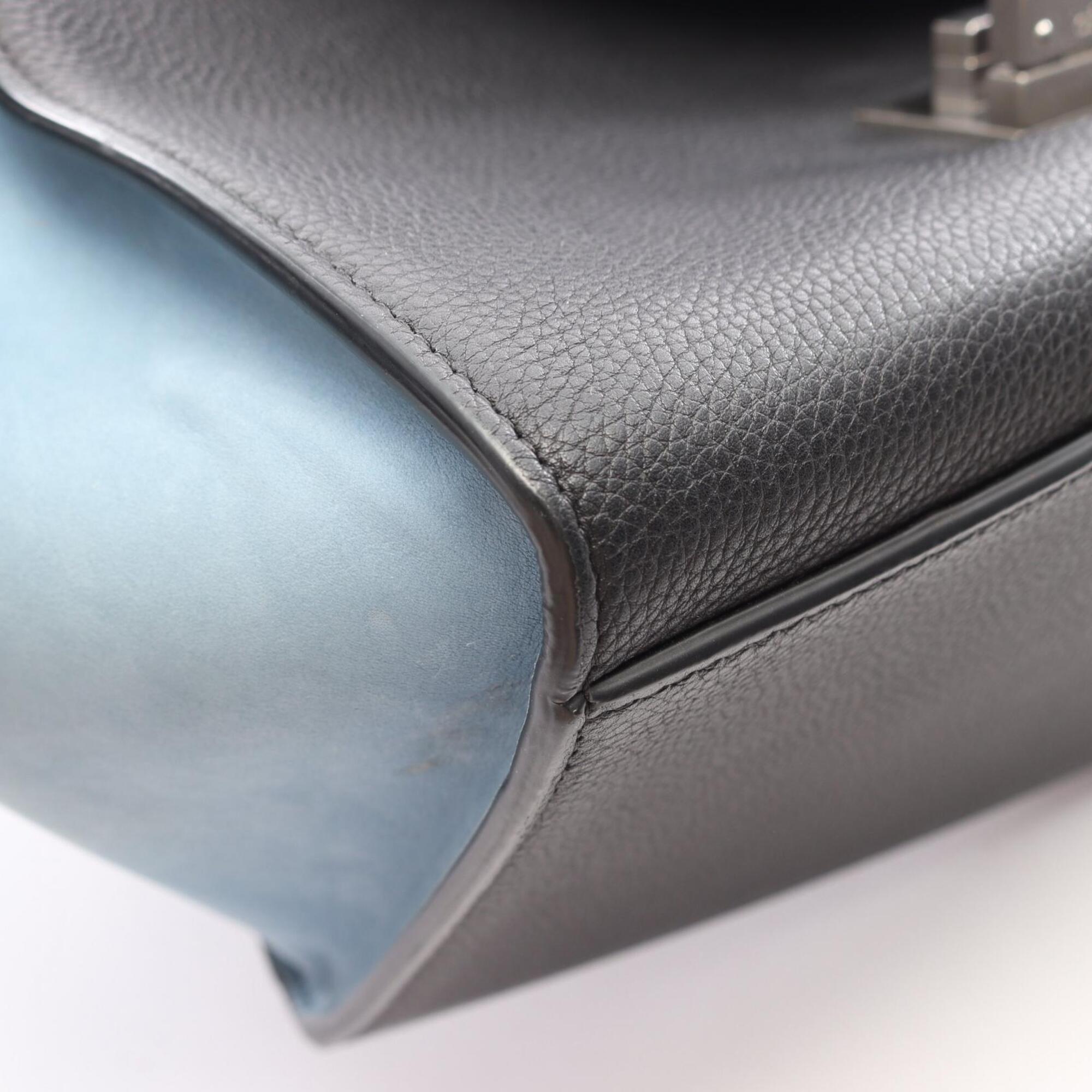 Celine Black Blue Leather Handbag (Pre-Owned)