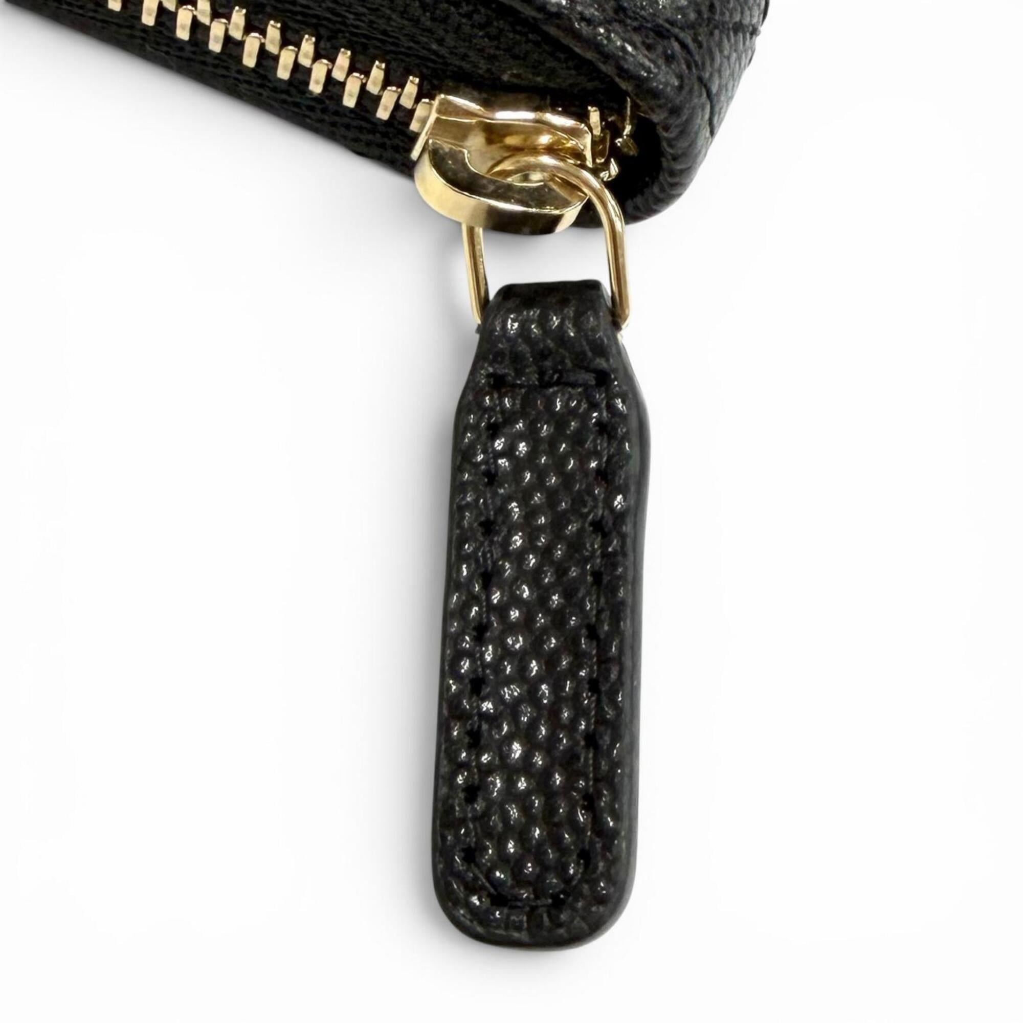Chanel Black Grained Calfskin Wallet (Bi-Fold) (Pre-Owned)