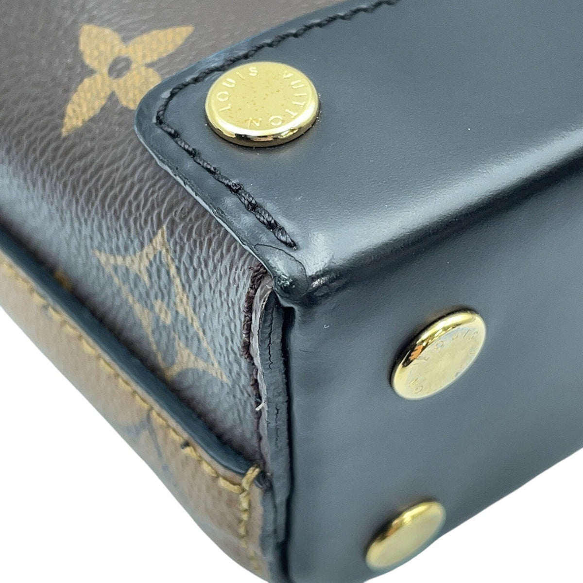 Louis Vuitton Monogram Reverse Noir Monogram Reverse Monogram Handbag Shoulder Bag (Pre-Owned)