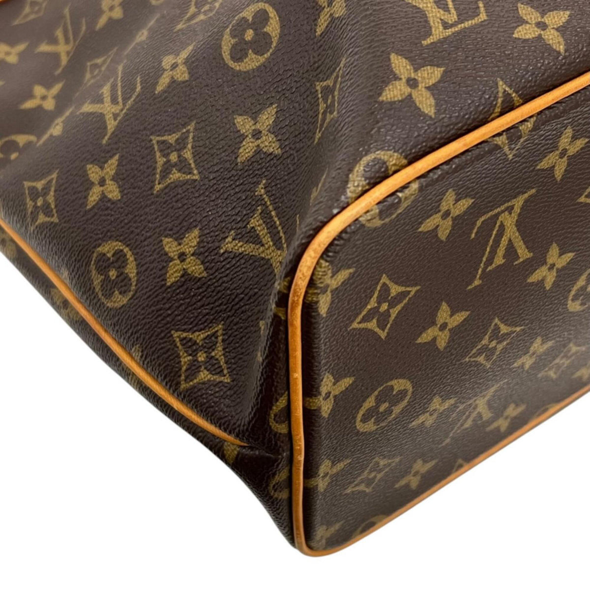 Louis Vuitton Brown Monogram Leather Handbag Shoulder Bag (Pre-Owned)