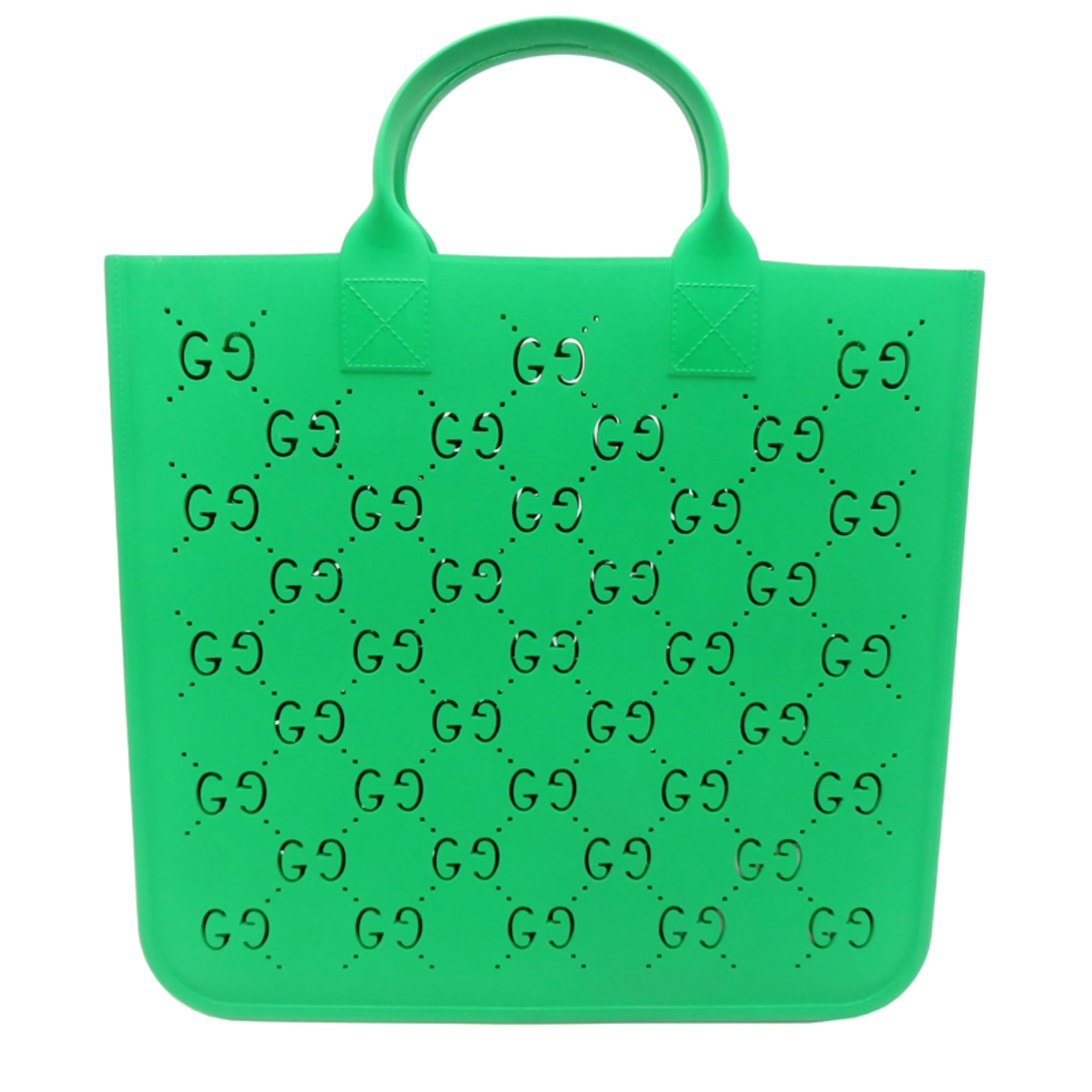 Gucci Green Rubber Tote Bag (Pre-Owned)