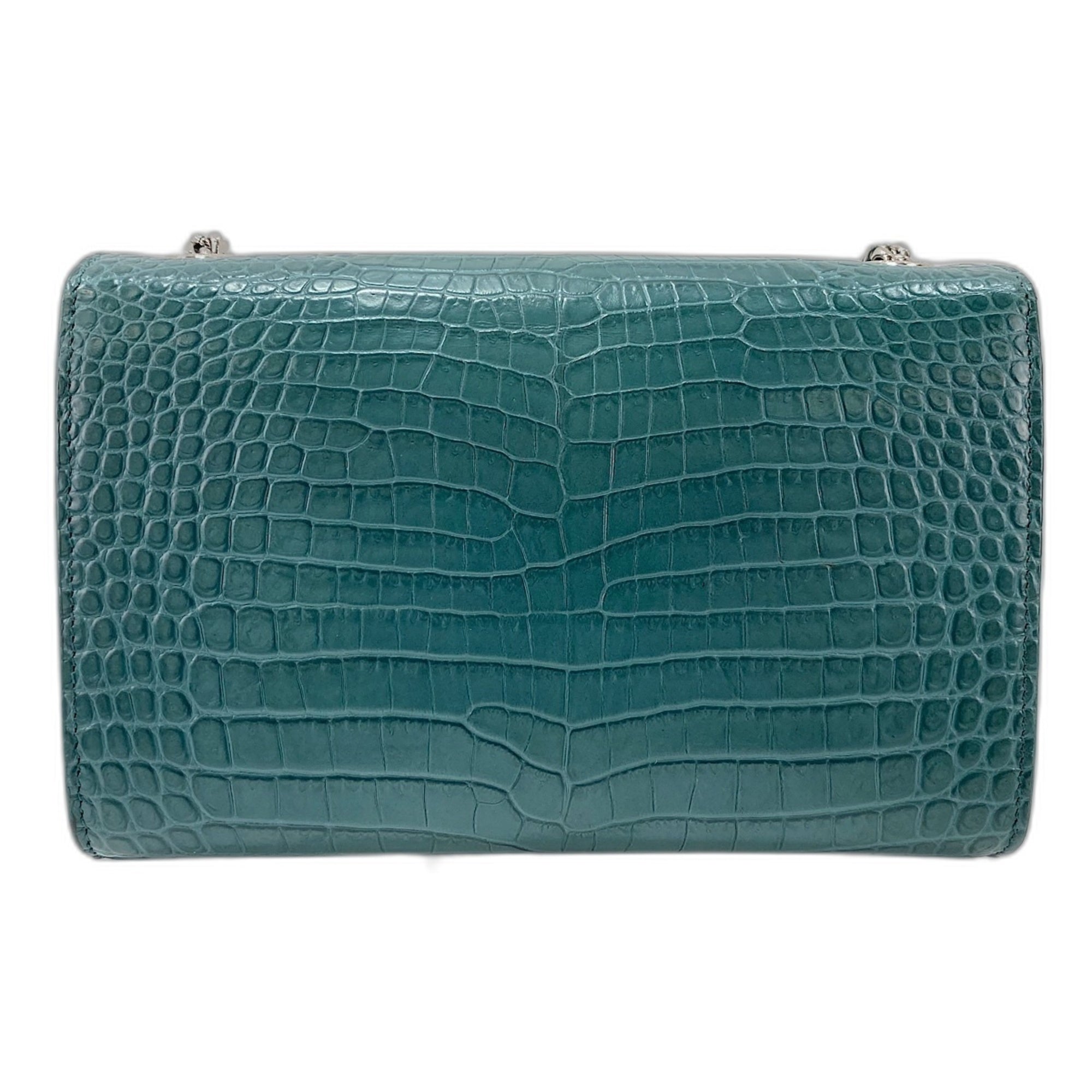 Yves Saint Laurent Green Leather Shoulder Bag (Pre-Owned)