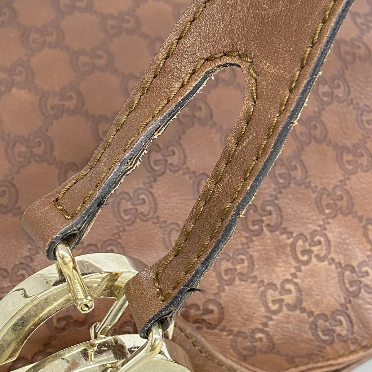 Gucci Brown Leather Shoulder Bag (Pre-Owned)
