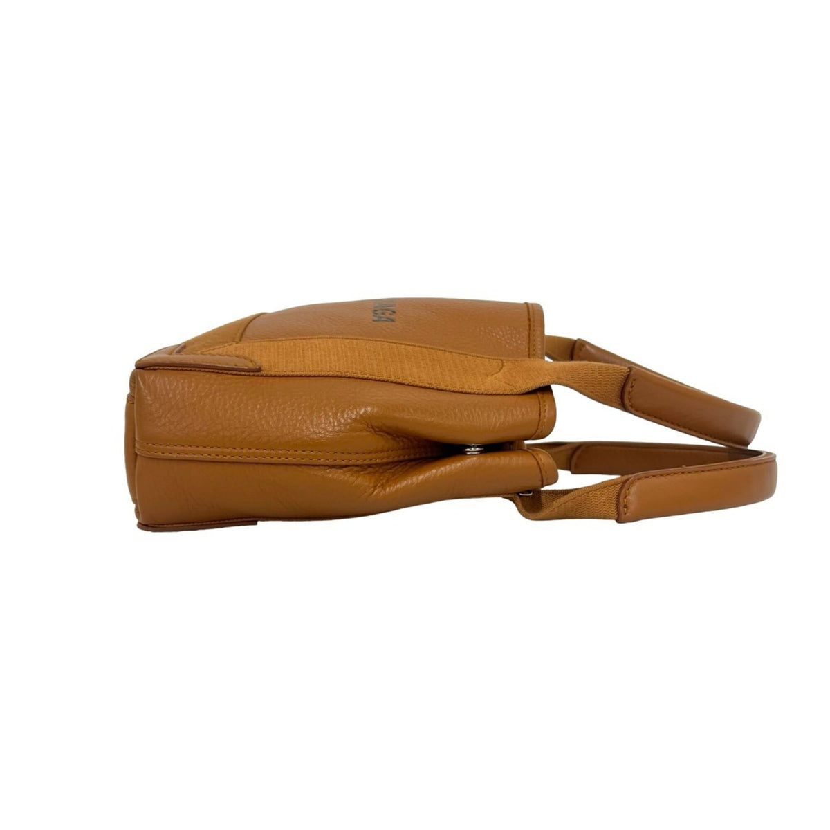 Balenciaga Brown Leather Handbag Pouch Shoulder Bag (Pre-Owned)