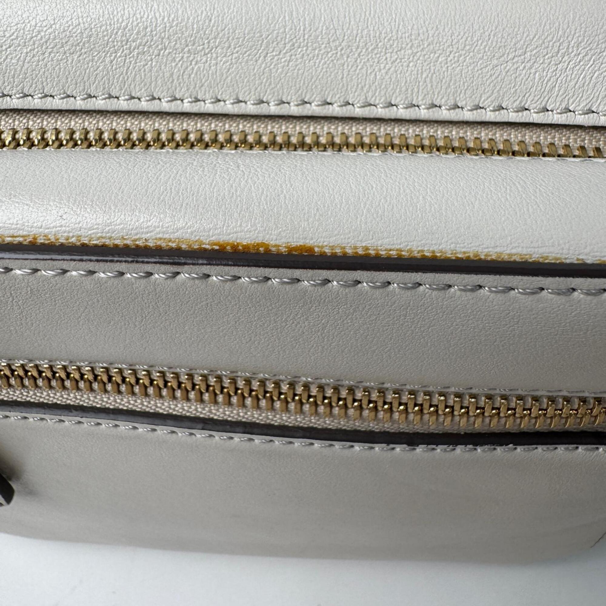 Anya Hindmarch Ivory Leather Shoulder Bag (Pre-Owned)