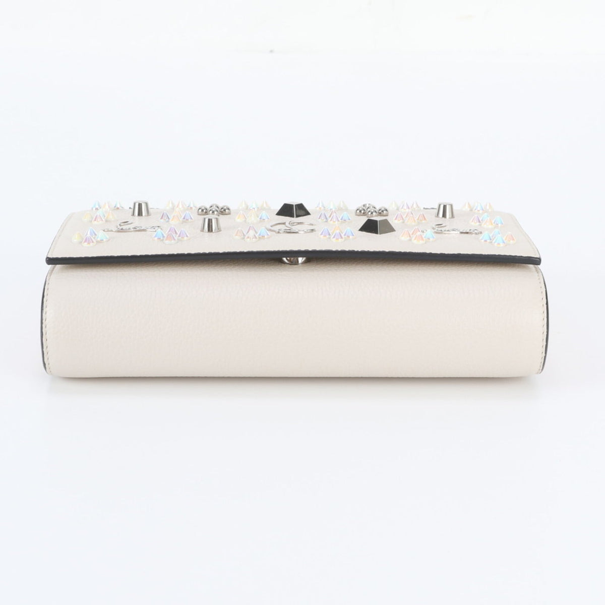 Christian Louboutin Beige Leather Clutch Bag Handbag Shoulder Bag (Pre-Owned)
