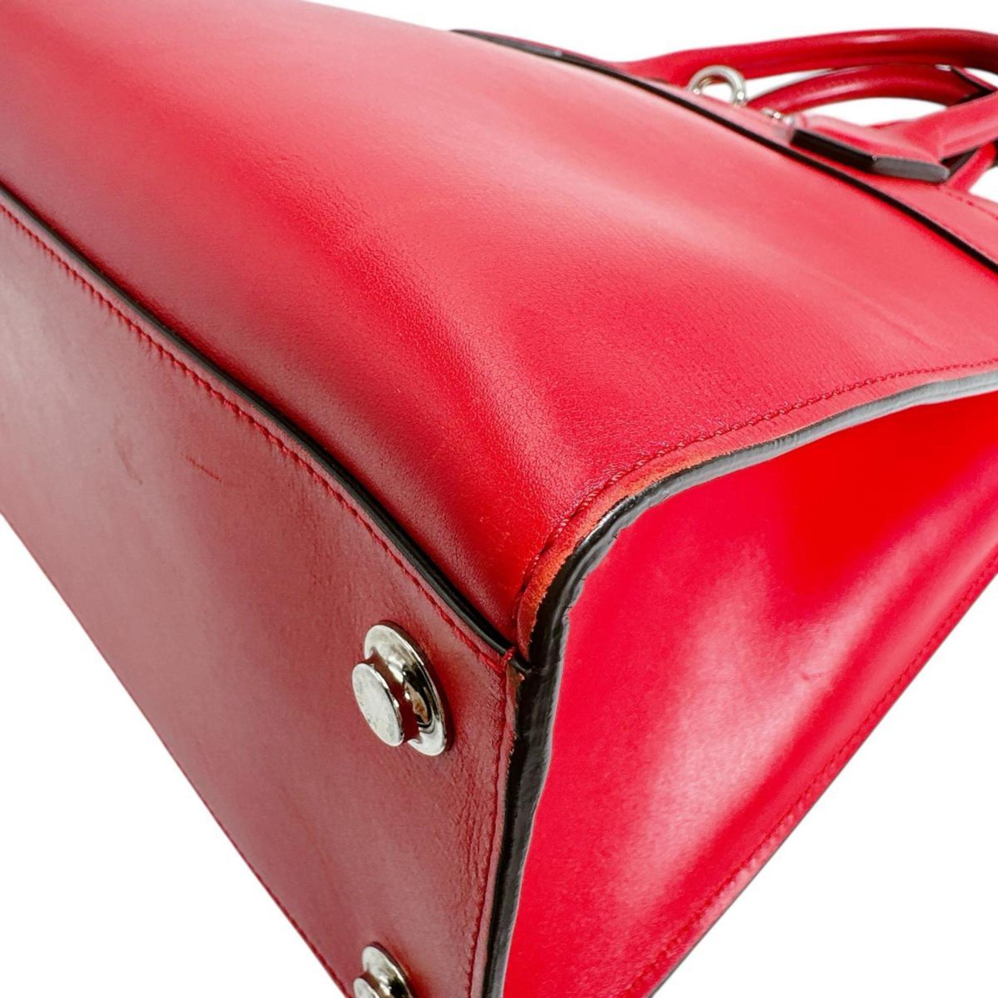 Louis Vuitton Red Color Leather Handbag (Pre-Owned)