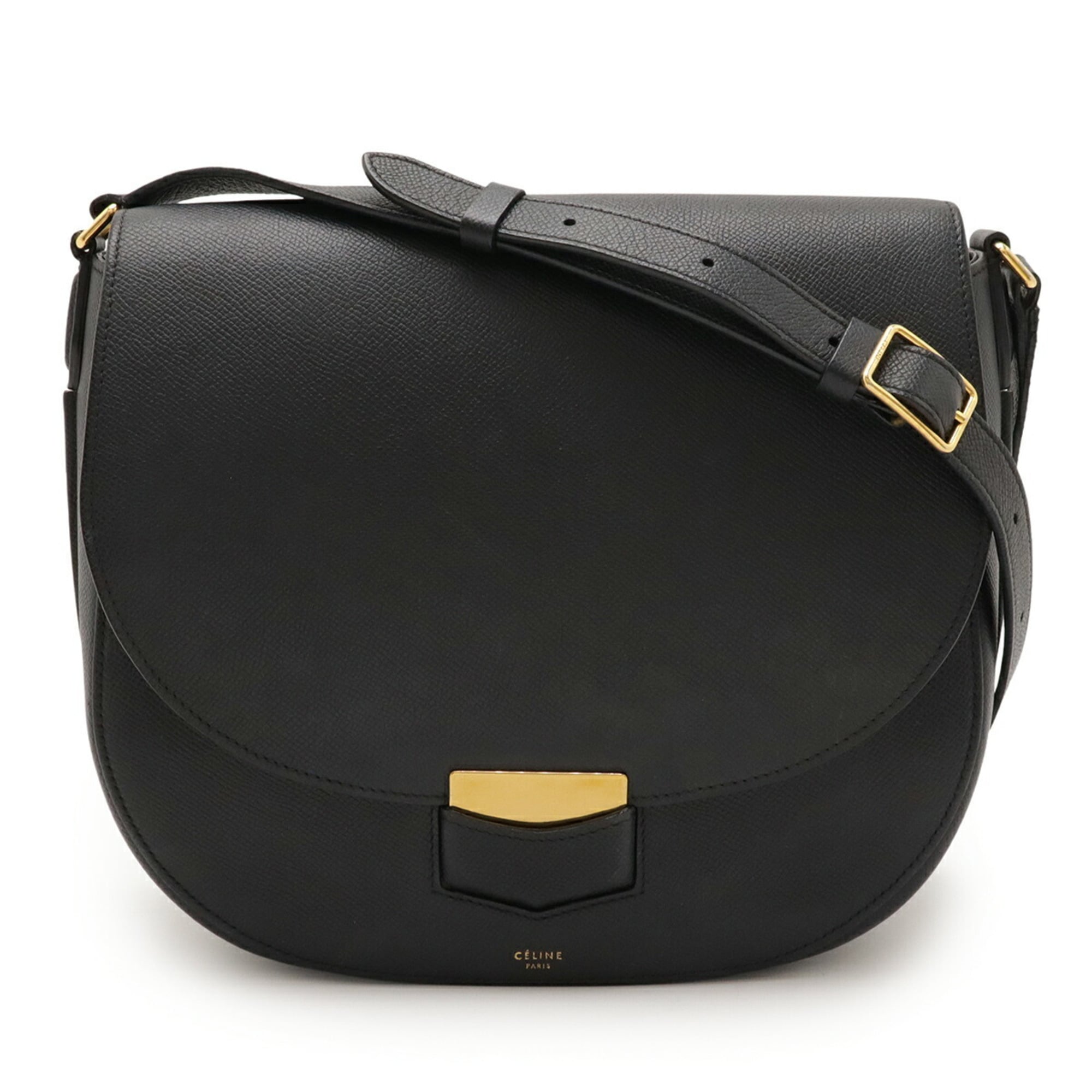 Celine Black Leather Shoulder Bag (Pre-Owned)