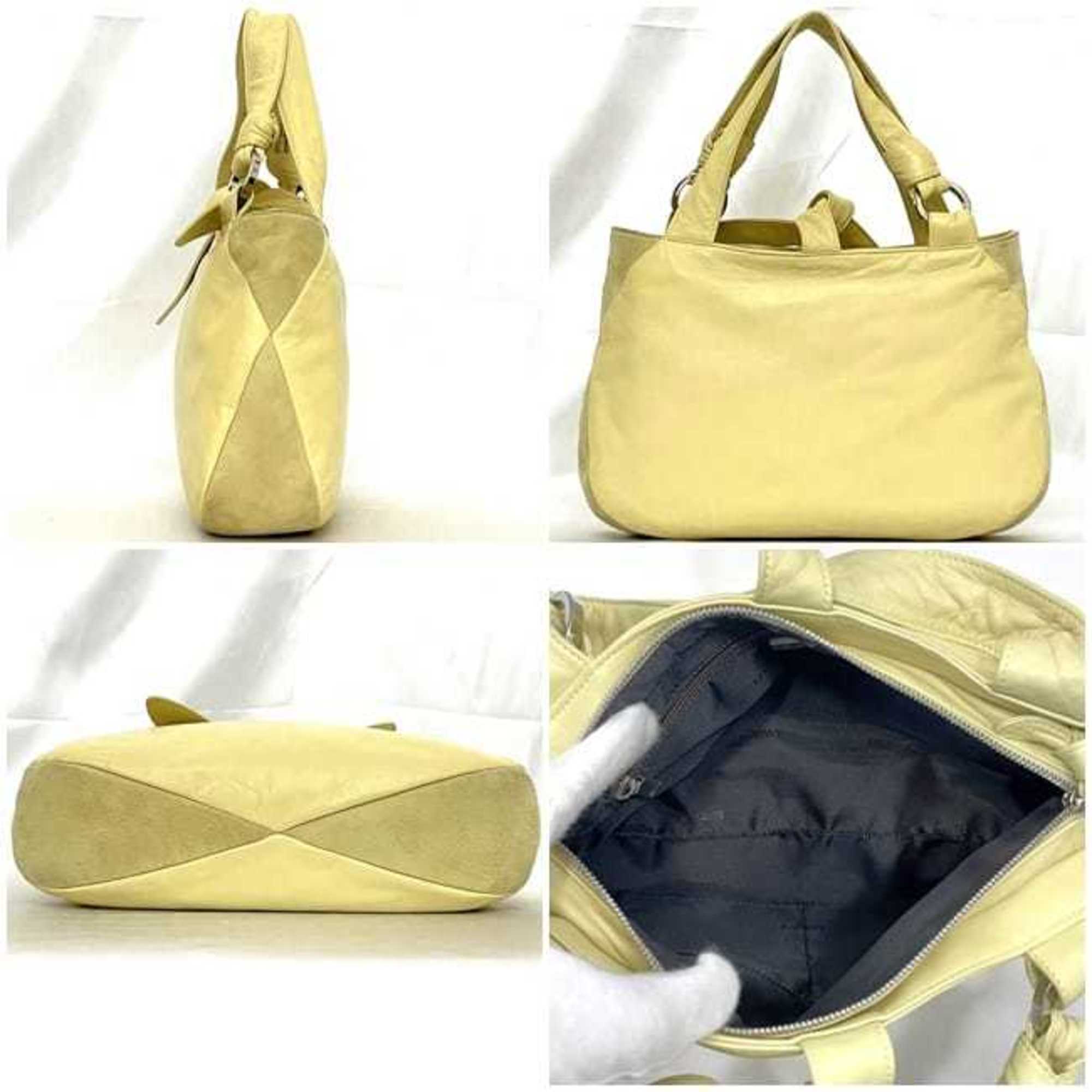 Loewe Yellow Leather Handbag Tote Bag (Pre-Owned)