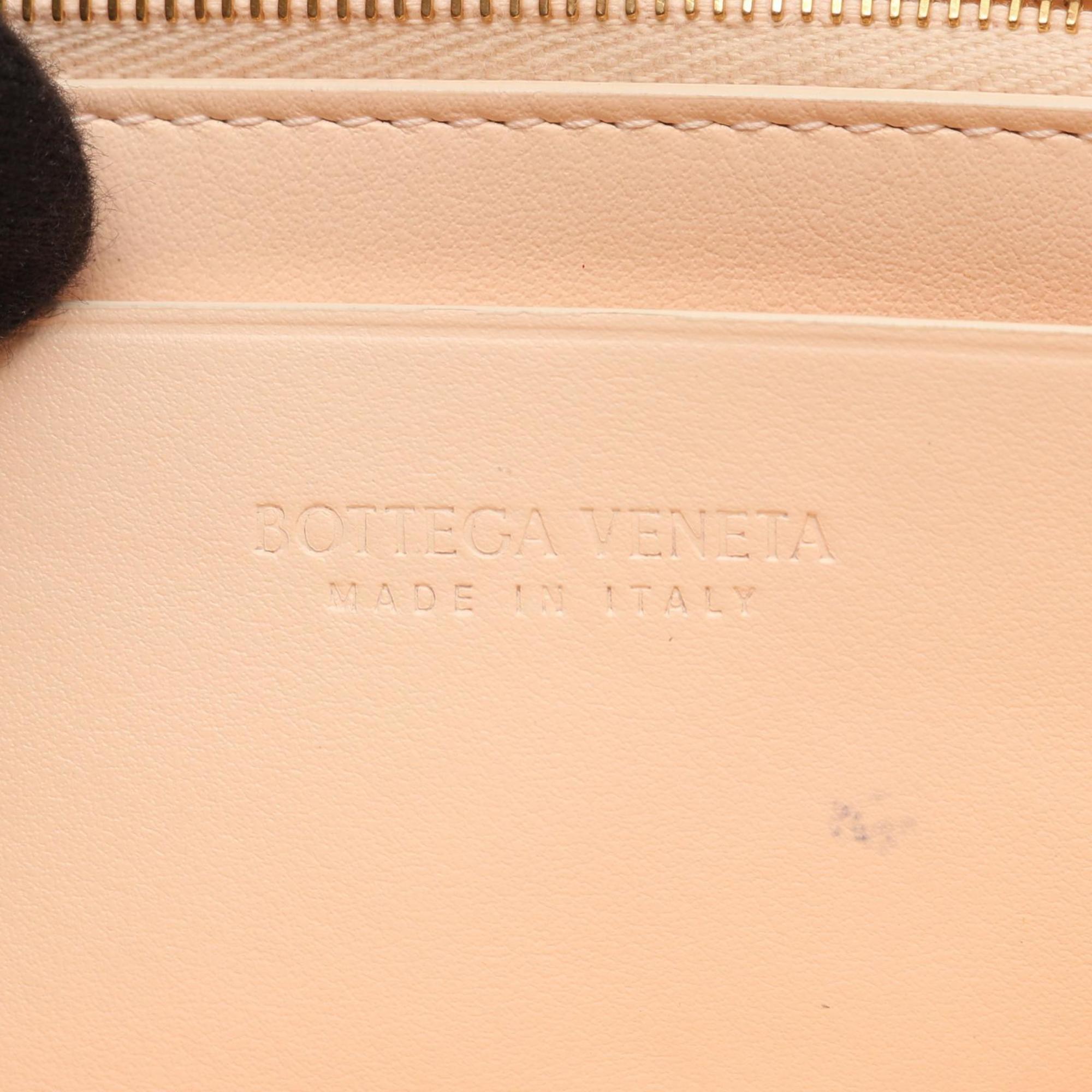 Bottega Veneta Pink Leather Long Wallet (Bi-Fold) (Pre-Owned)