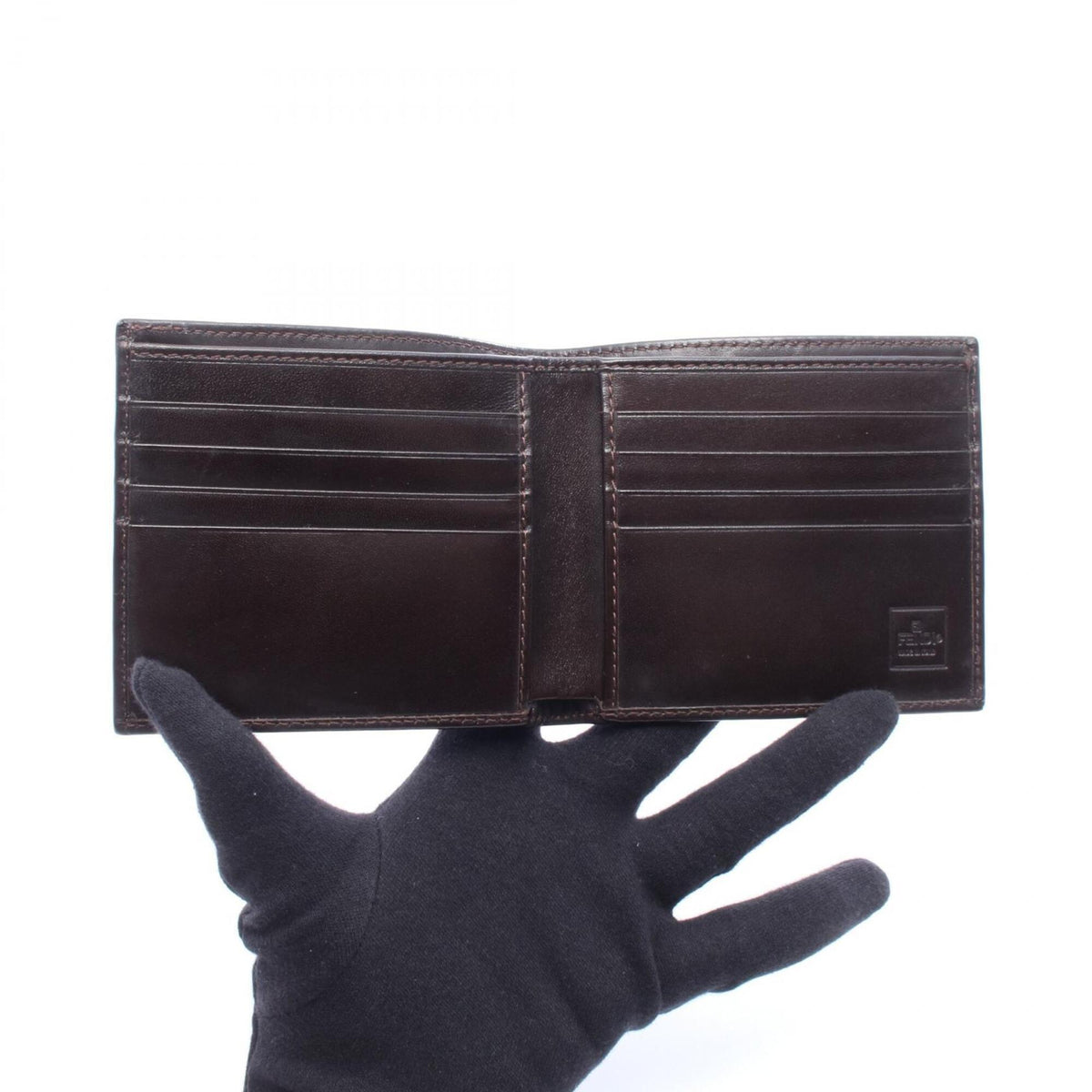 Fendi Brown Canvas Leather Wallet (Bi-Fold) (Pre-Owned)