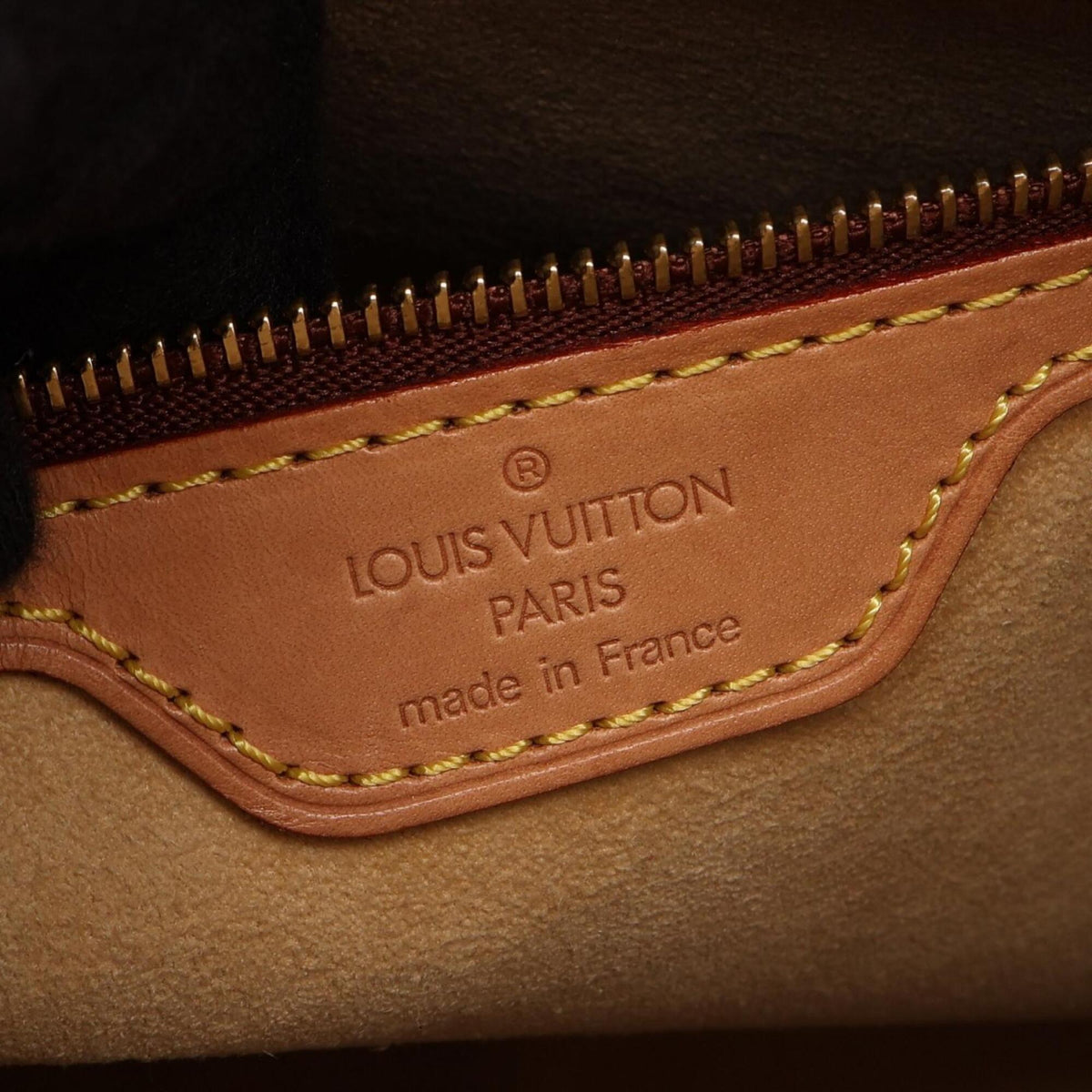 Louis Vuitton Brown Coated Canvas Leather Handbag Shoulder Bag (Pre-Owned)