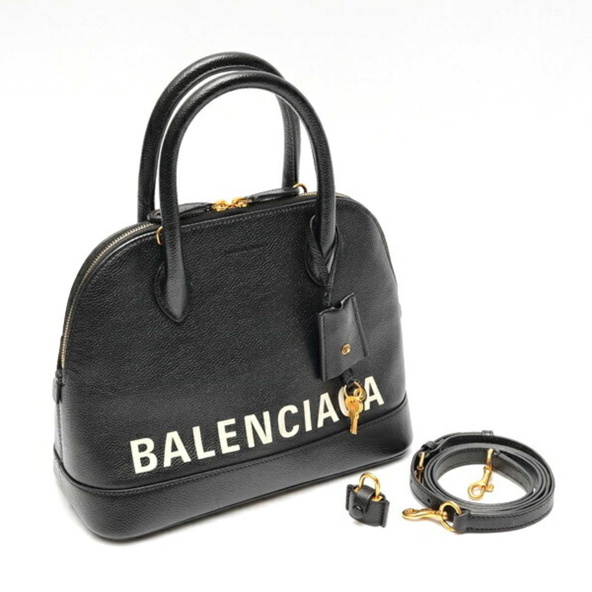 Balenciaga Black Leather Shoulder Bag (Pre-Owned)