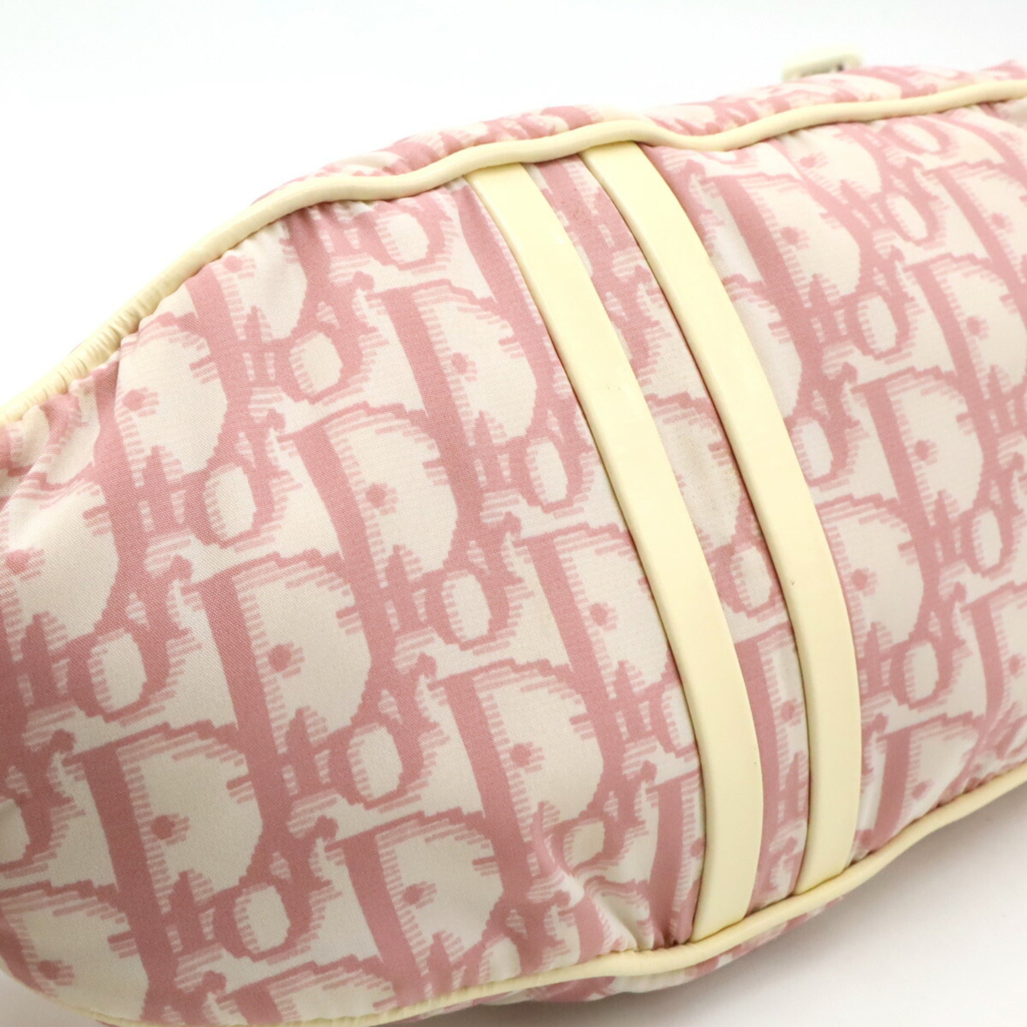 Christian Dior Pink White Nylon Patent Leather Fanny Pack Pouch (Pre-Owned)