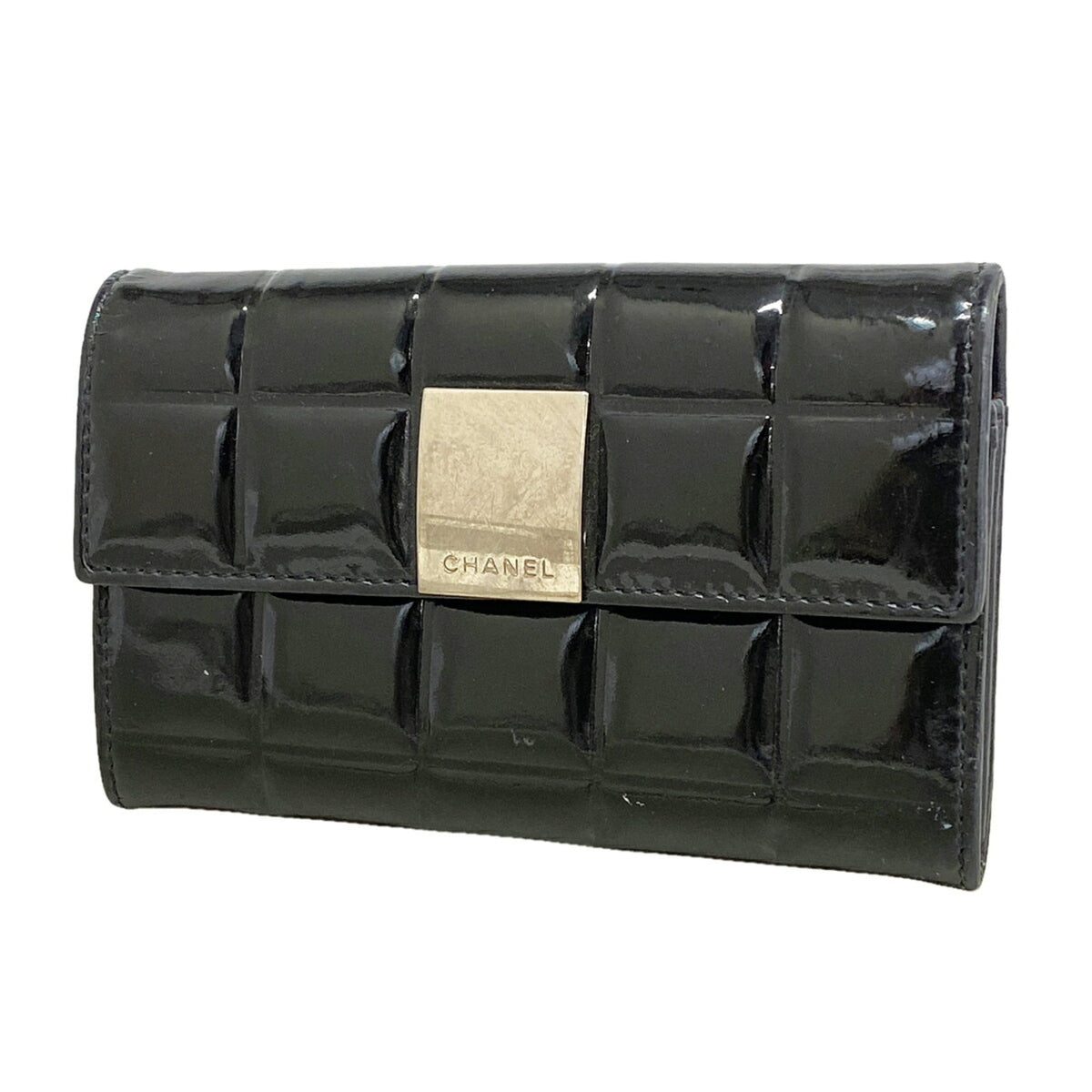 Chanel Black Patent Leather Coin Purse/Coin Case (Pre-Owned)