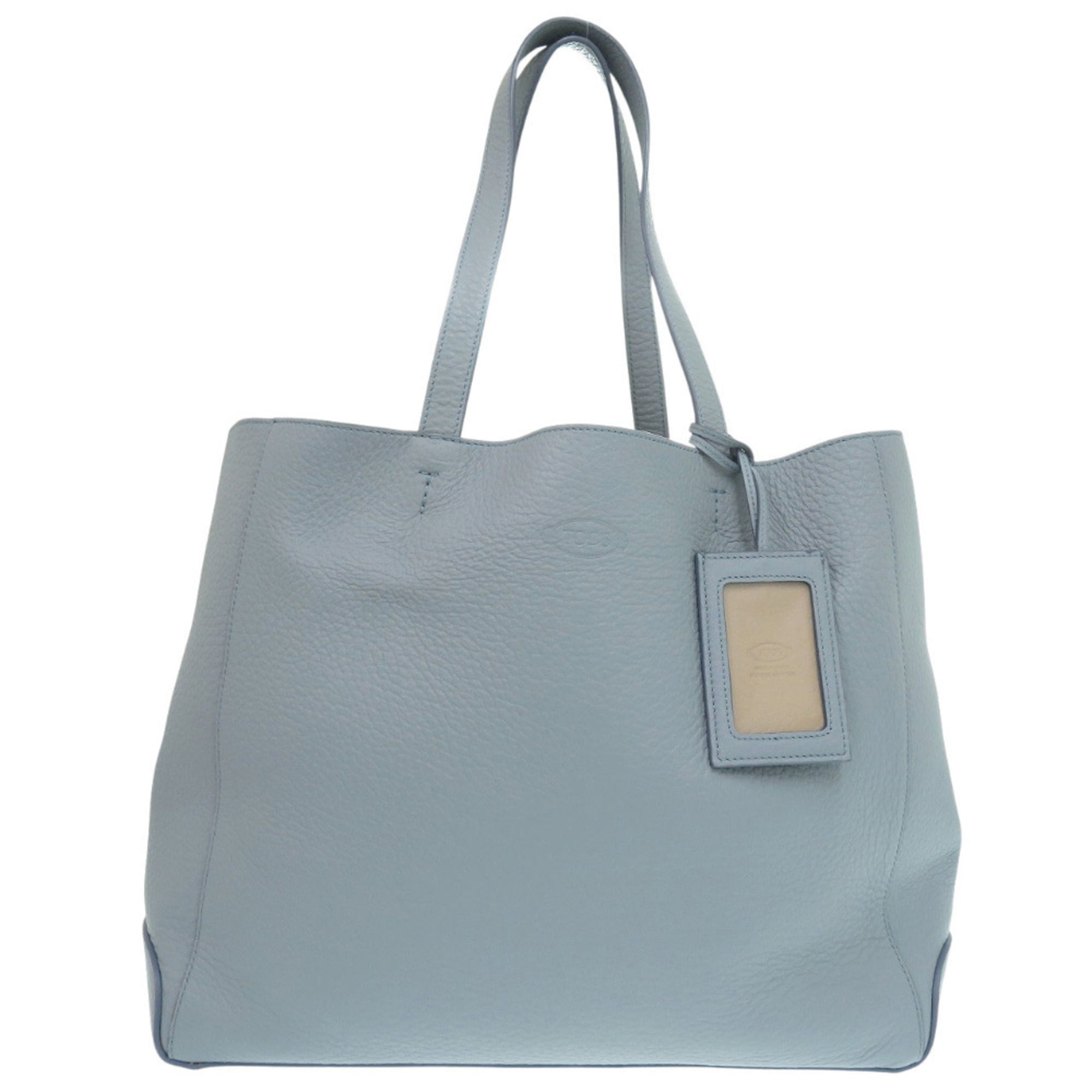 Tod's Blue Gray Leather Tote Bag (Pre-Owned)